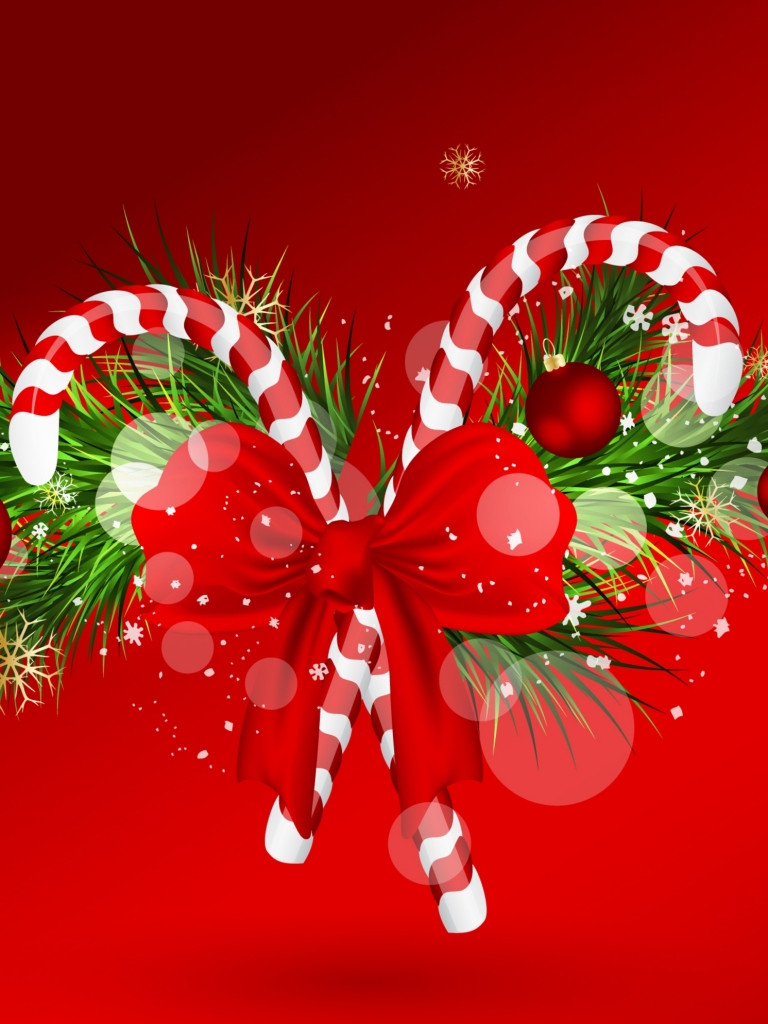 Download mobile wallpaper Christmas, Holiday, Christmas Ornaments, Candy Cane for free.