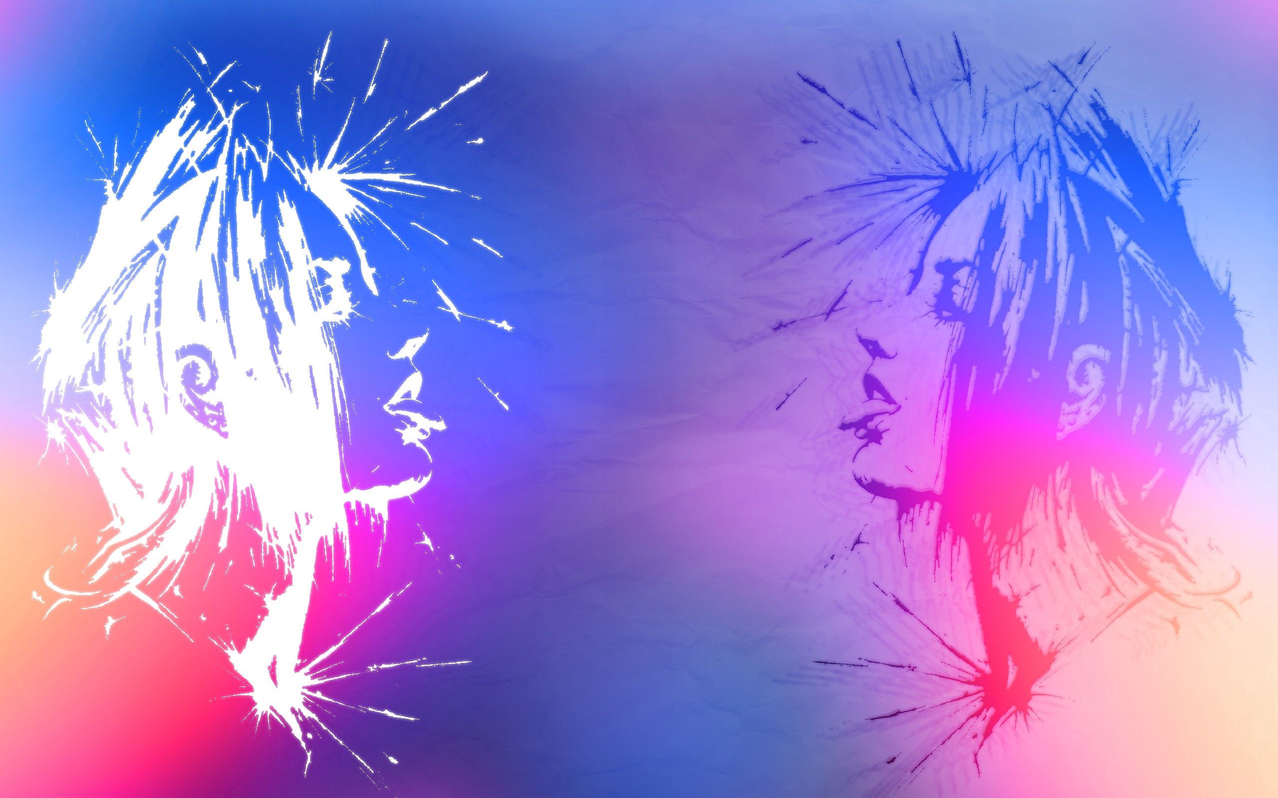 Free download wallpaper Bright, Pair, Couple, Paint, Abstract on your PC desktop