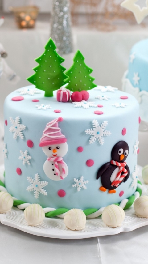 Download mobile wallpaper Christmas, Holiday, Cake, Sweets for free.