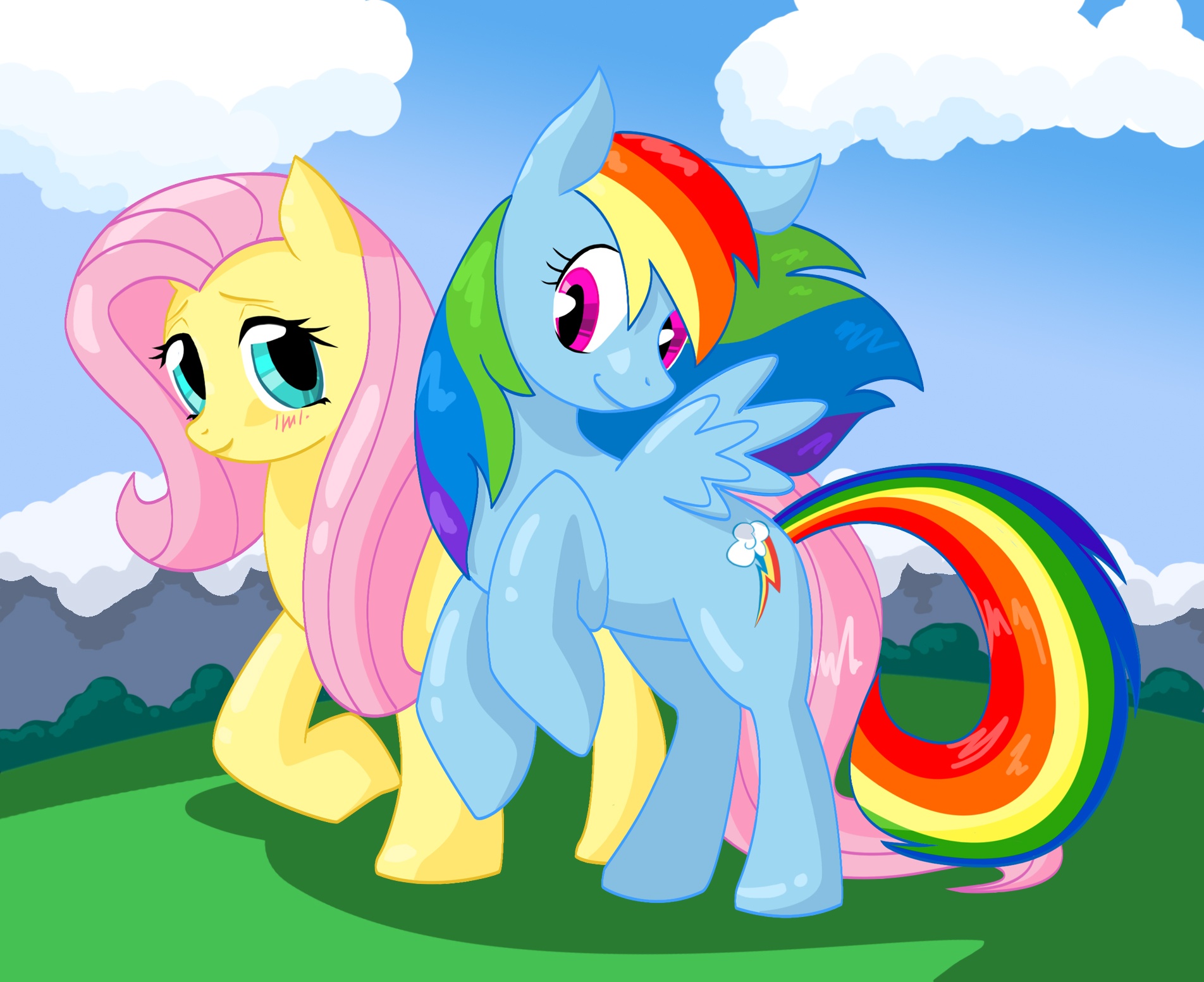 tv show, my little pony: friendship is magic, fluttershy (my little pony), rainbow dash, my little pony