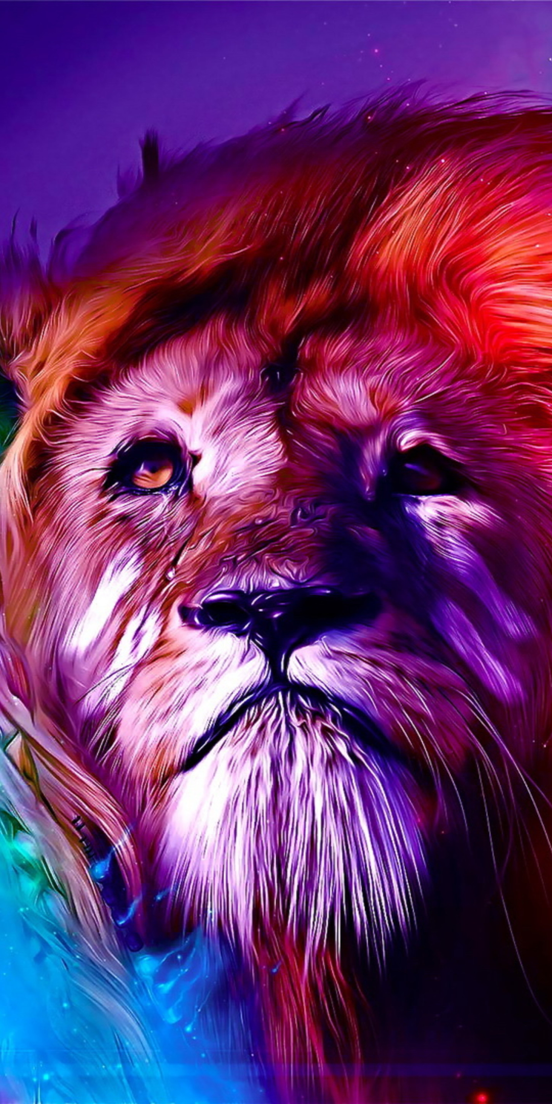 Download mobile wallpaper Lion, Animal, Artistic for free.