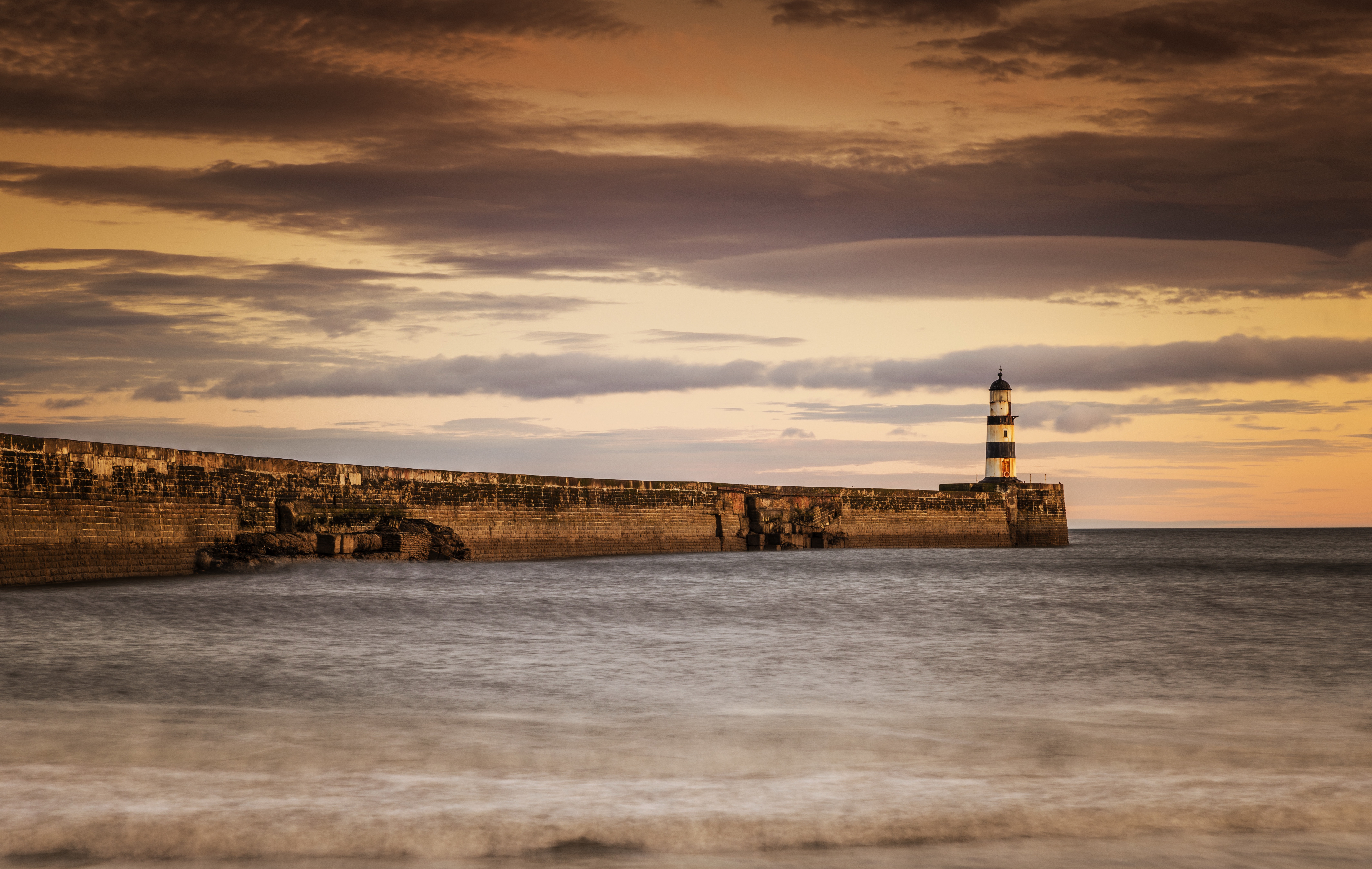 Free download wallpaper Sky, Building, Pier, Lighthouse, Man Made on your PC desktop