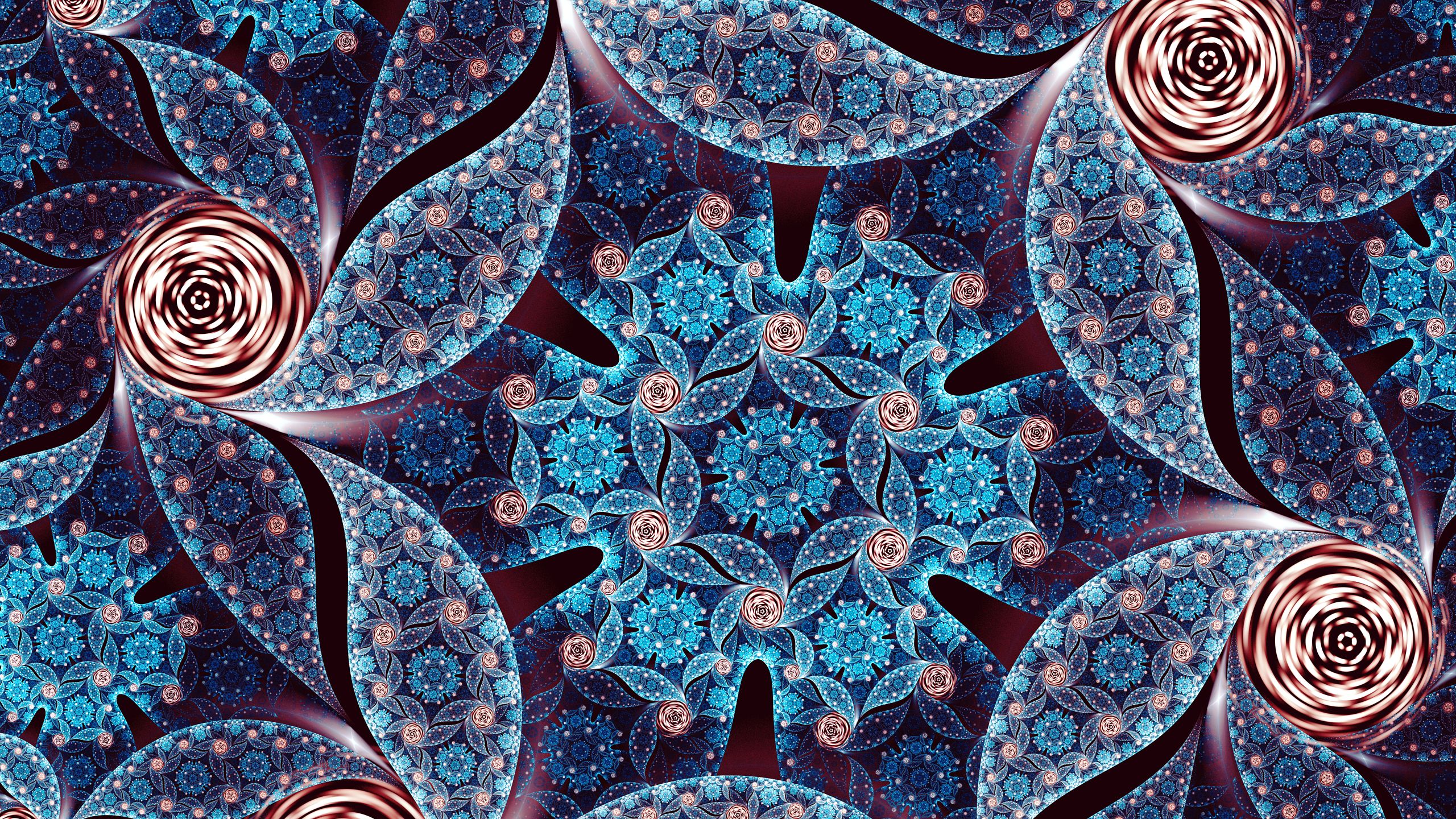Download mobile wallpaper Abstract, Flower, Pattern, Fractal for free.