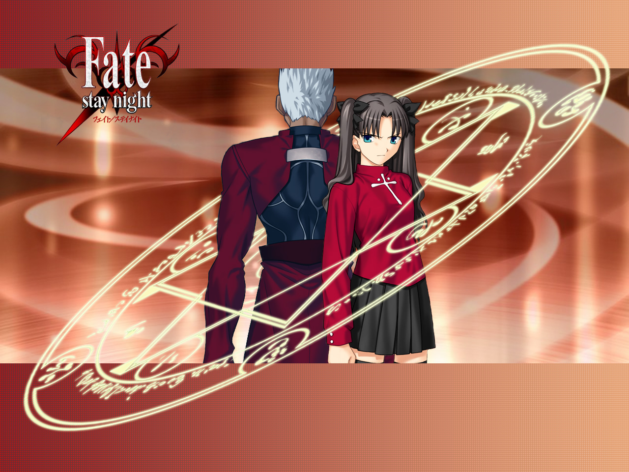 Handy-Wallpaper Animes, Fate/stay Night, Bogenschütze (Schicksal/nacht Bleiben), Rin Tohsaka kostenlos herunterladen.