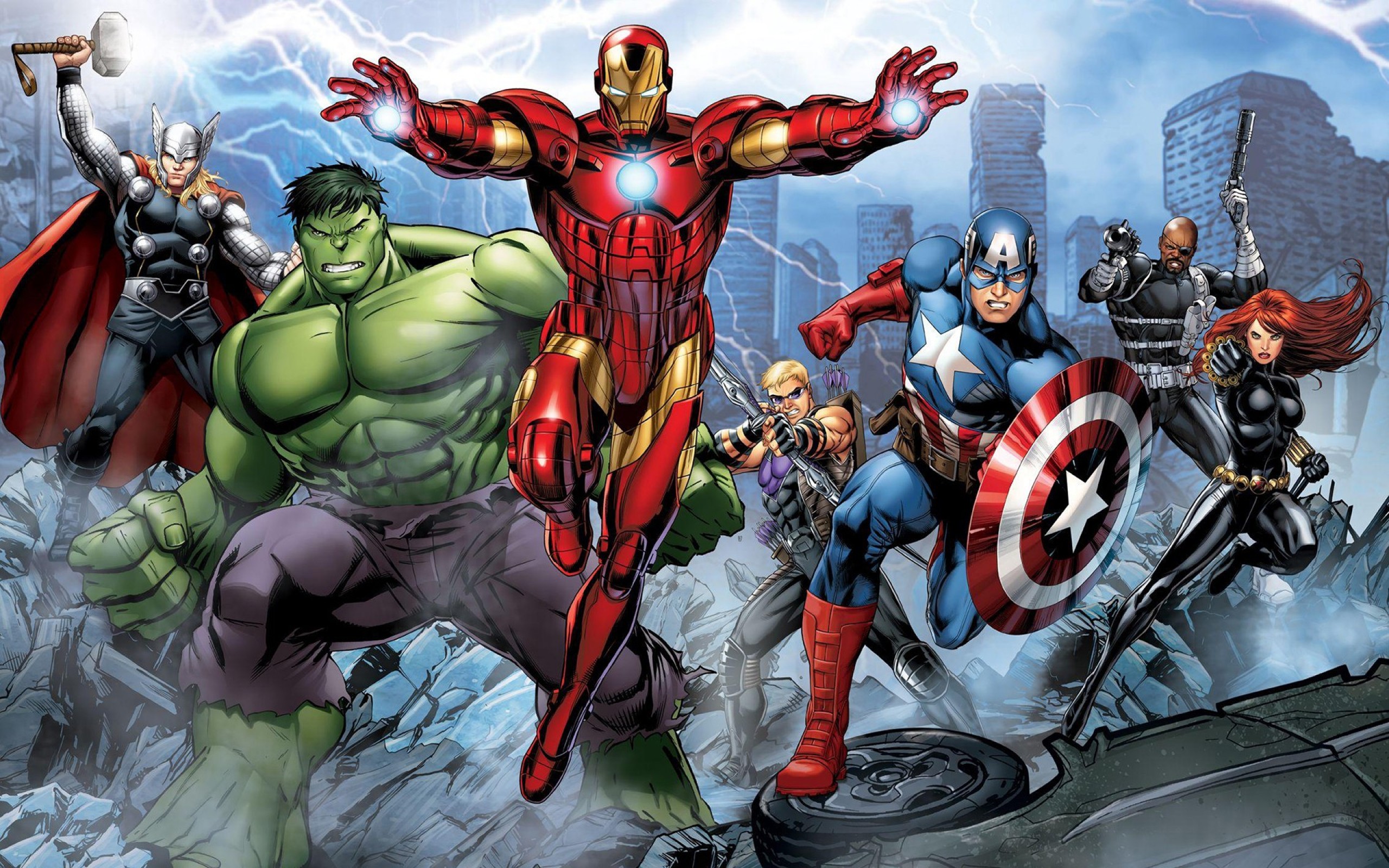 Популярные заставки и фоны Сбор Мстителей Marvel на компьютер