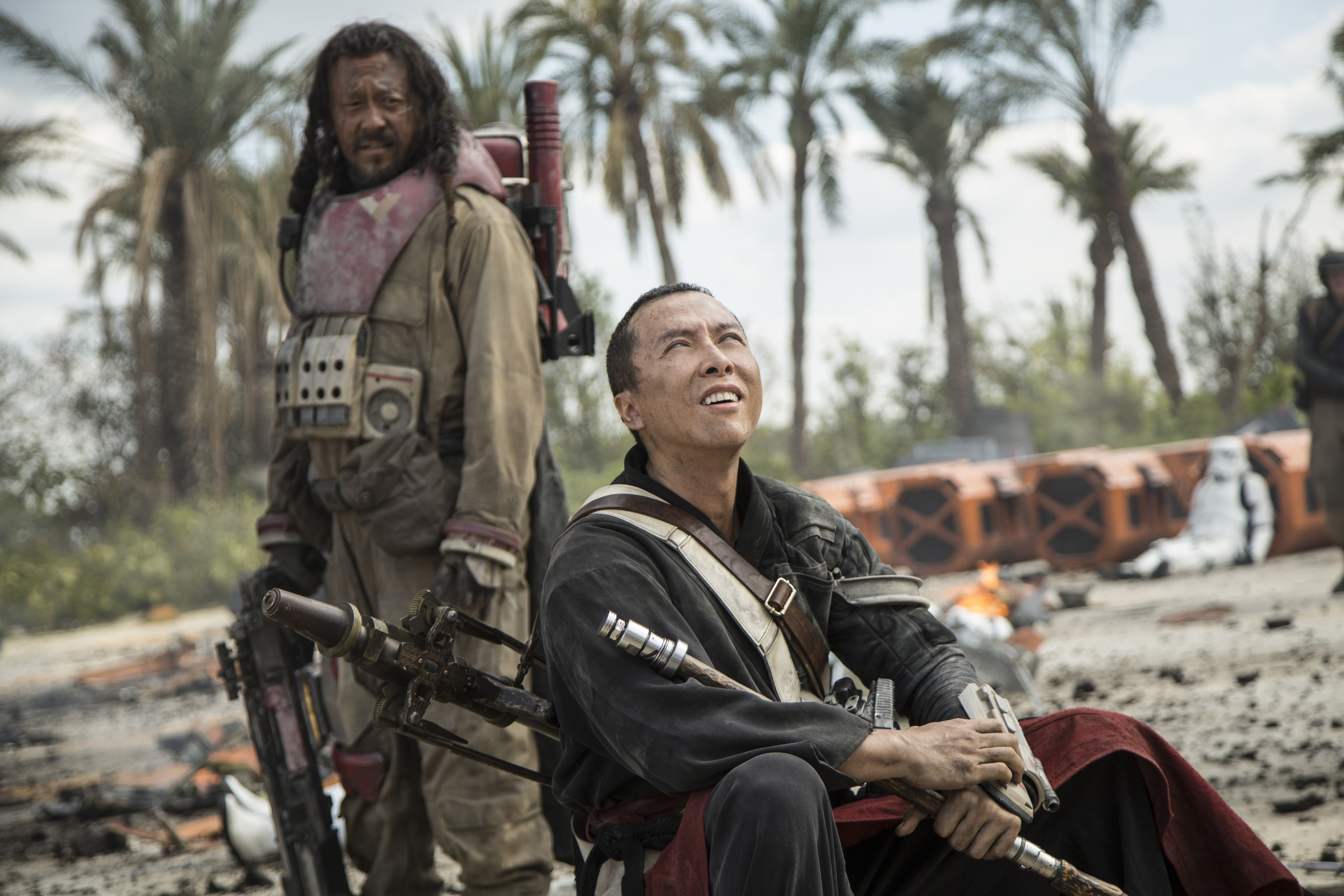 Download mobile wallpaper Star Wars, Movie, Rogue One: A Star Wars Story, Donnie Yen, Chirrut Îmwe, Jiang Wen, Baze Malbus for free.