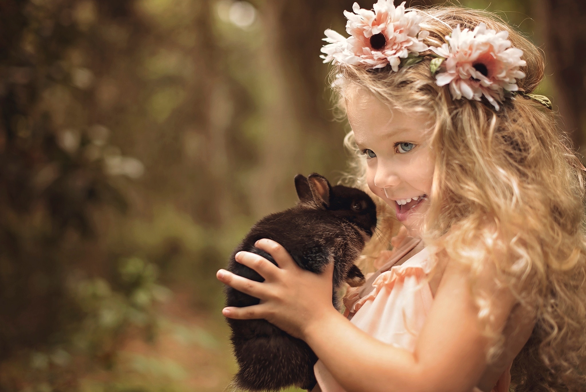 Free download wallpaper Child, Cute, Photography, Bunny, Little Girl on your PC desktop