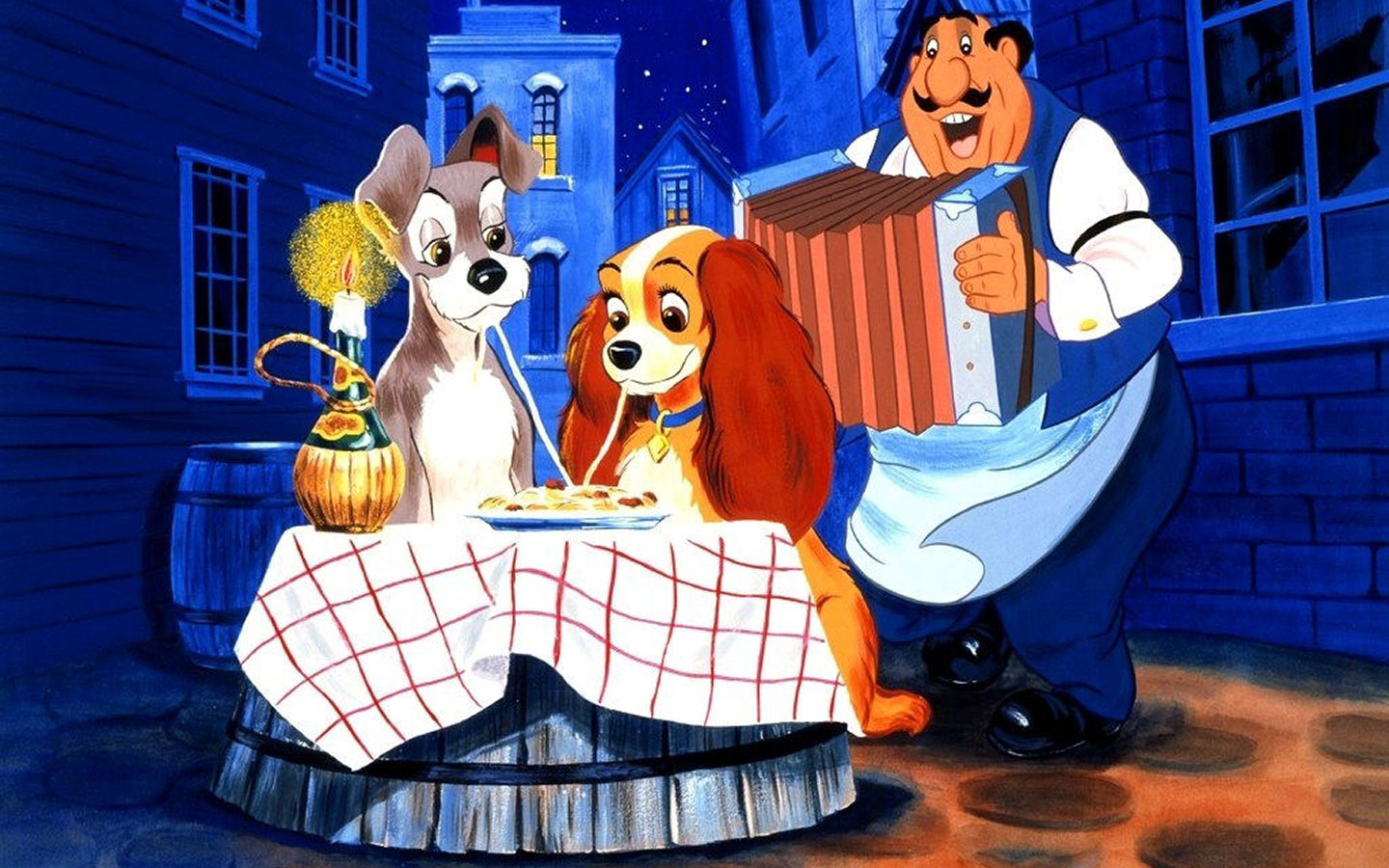 lady and the tramp (1955), movie, lady (lady and the tramp), lady and the tramp, tramp (lady and the tramp)