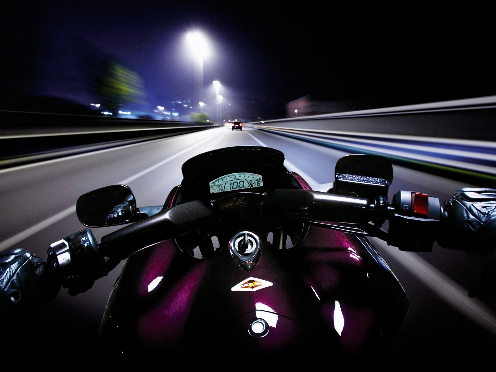 Free download wallpaper Landscape, Roads, Night, Motorcycles, Transport on your PC desktop