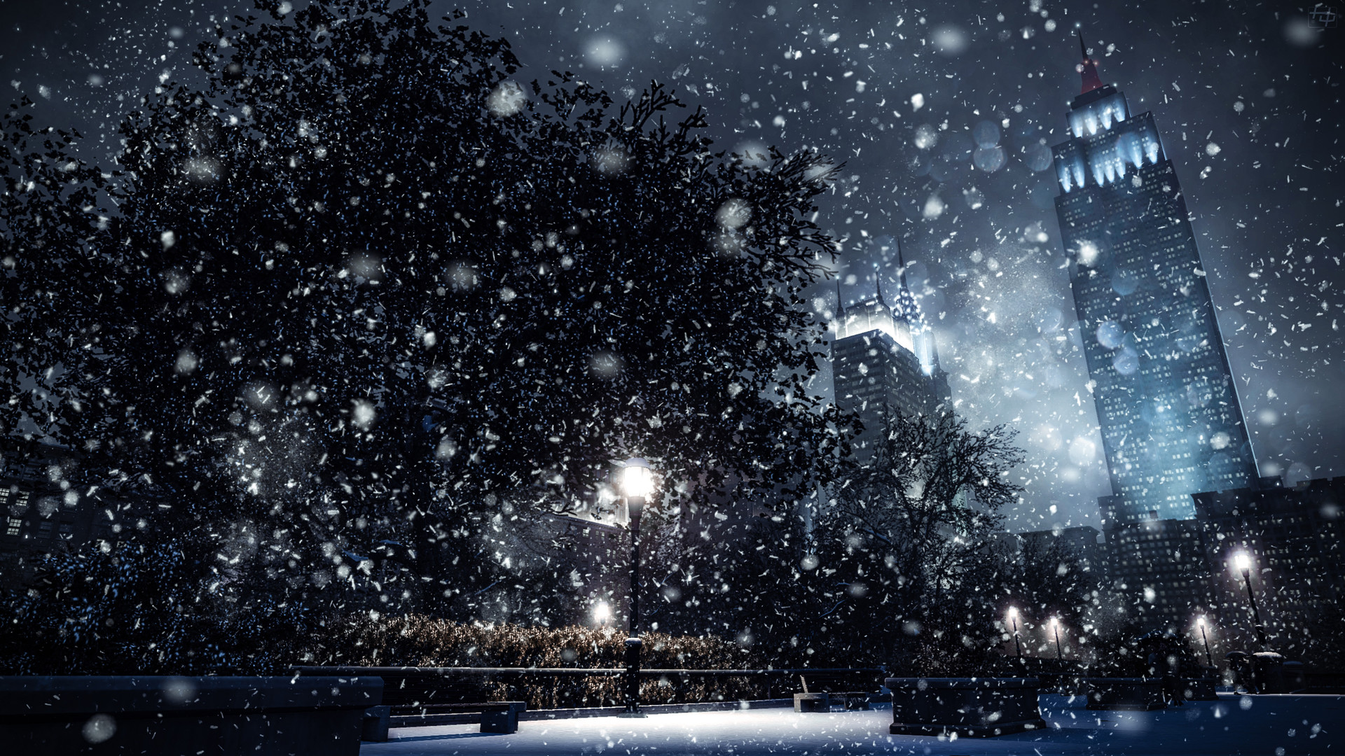 Handy-Wallpaper Winter, Schnee, Original, Animes kostenlos herunterladen.