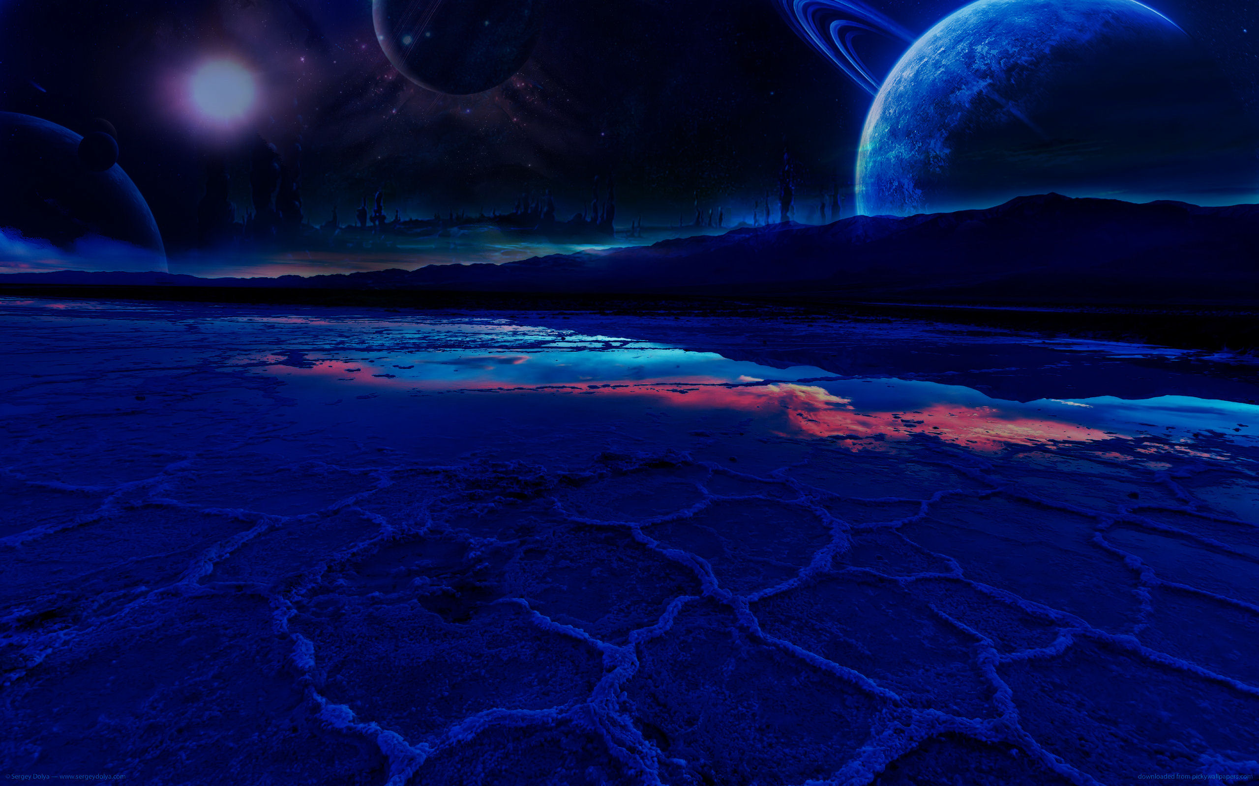 Free download wallpaper Landscape, Night, Space, Sci Fi on your PC desktop