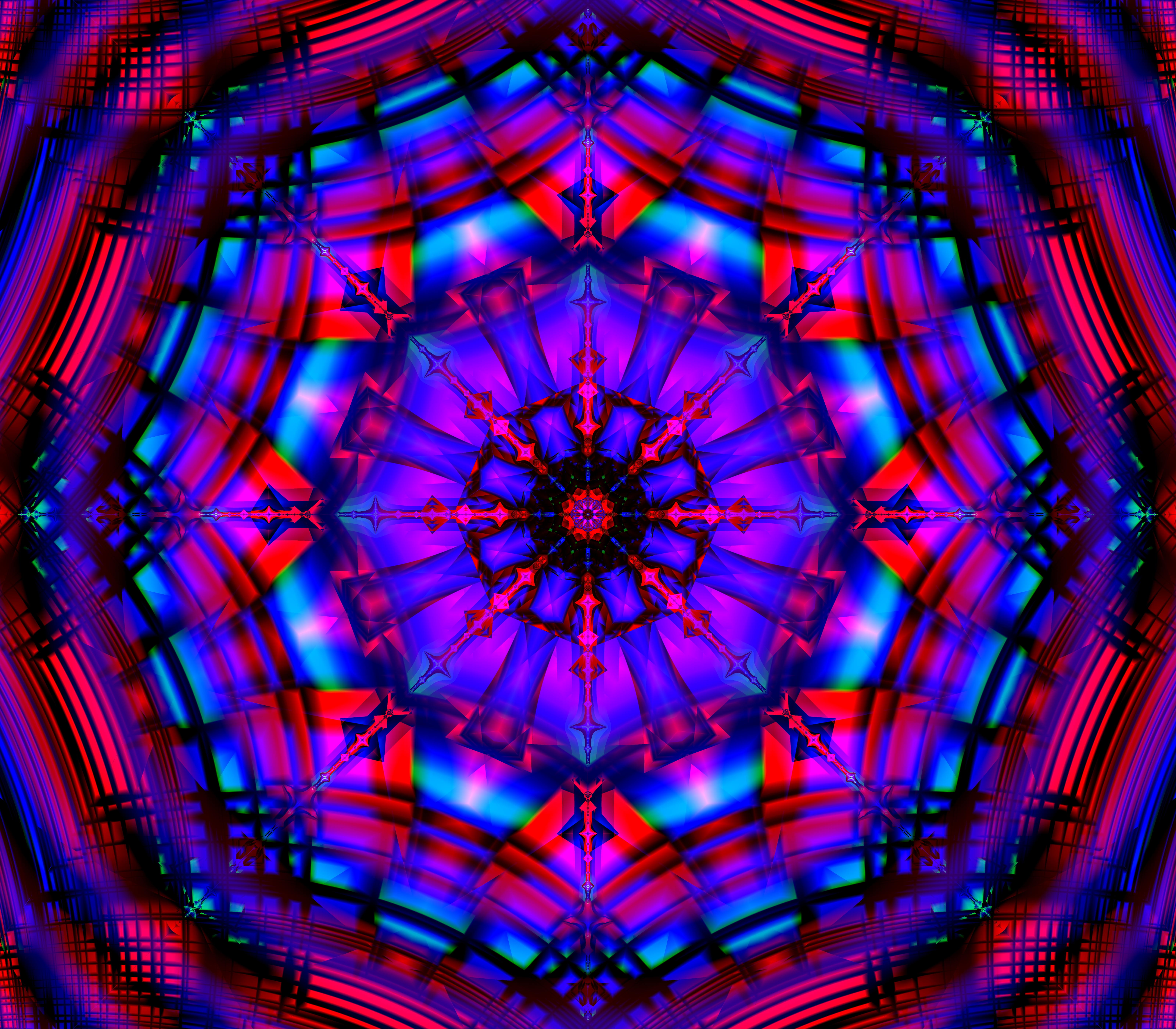 Free download wallpaper Motley, Kaleidoscope, Abstract, Multicolored, Pattern, Fractal on your PC desktop