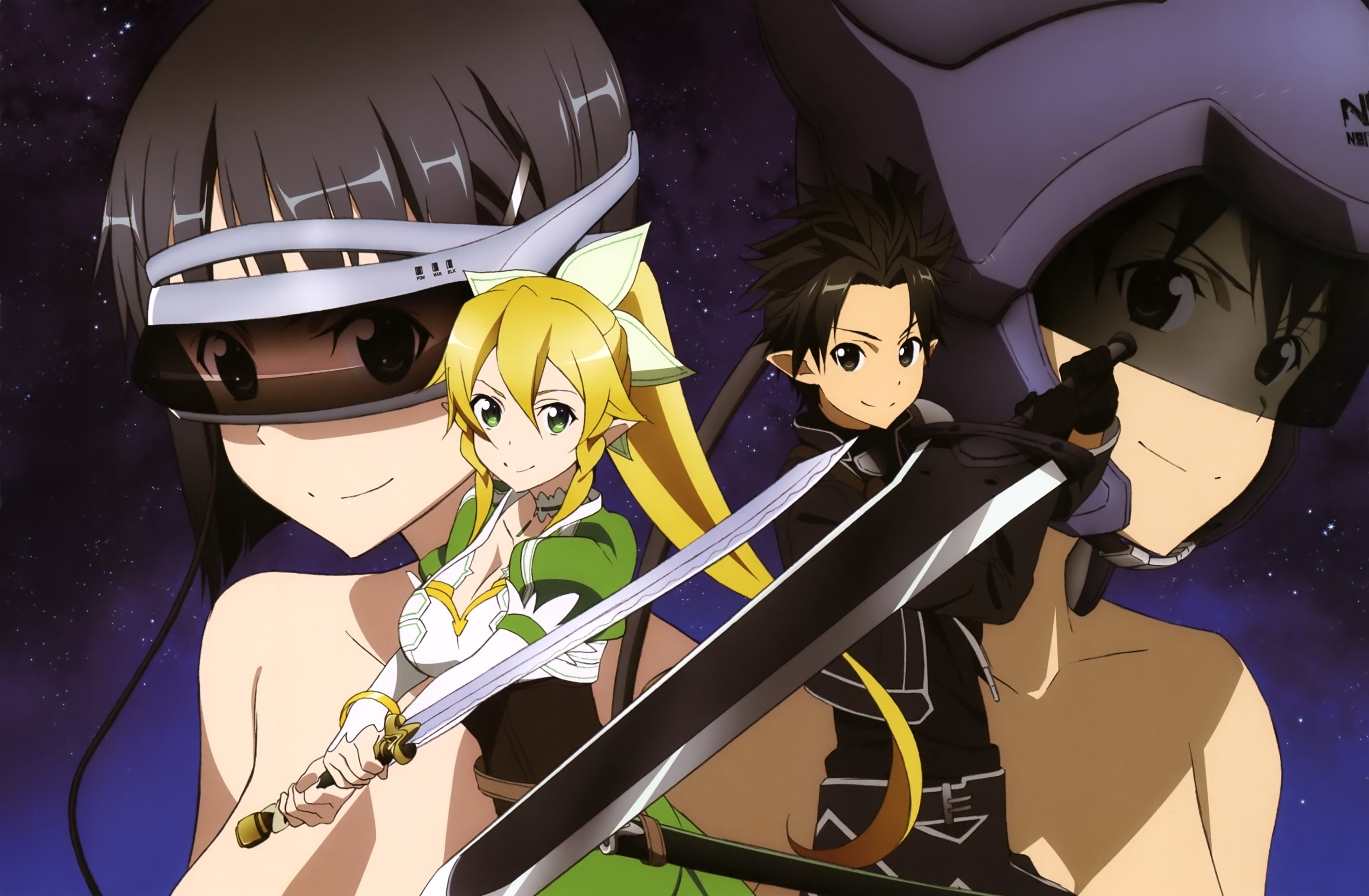 Laden Sie das Animes, Sword Art Online, Kirito (Schwertkunst Online), Leafa (Schwertkunst Online)-Bild kostenlos auf Ihren PC-Desktop herunter