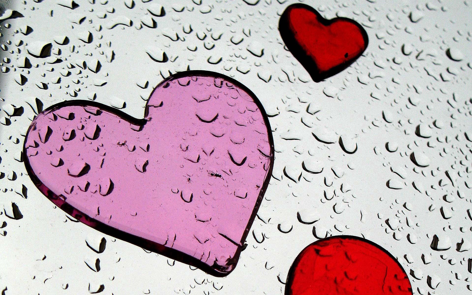 Handy-Wallpaper Drops, Farben, Oberfläche, Bild, Zeichnung, Ein Herz, Liebe, Herzen kostenlos herunterladen.