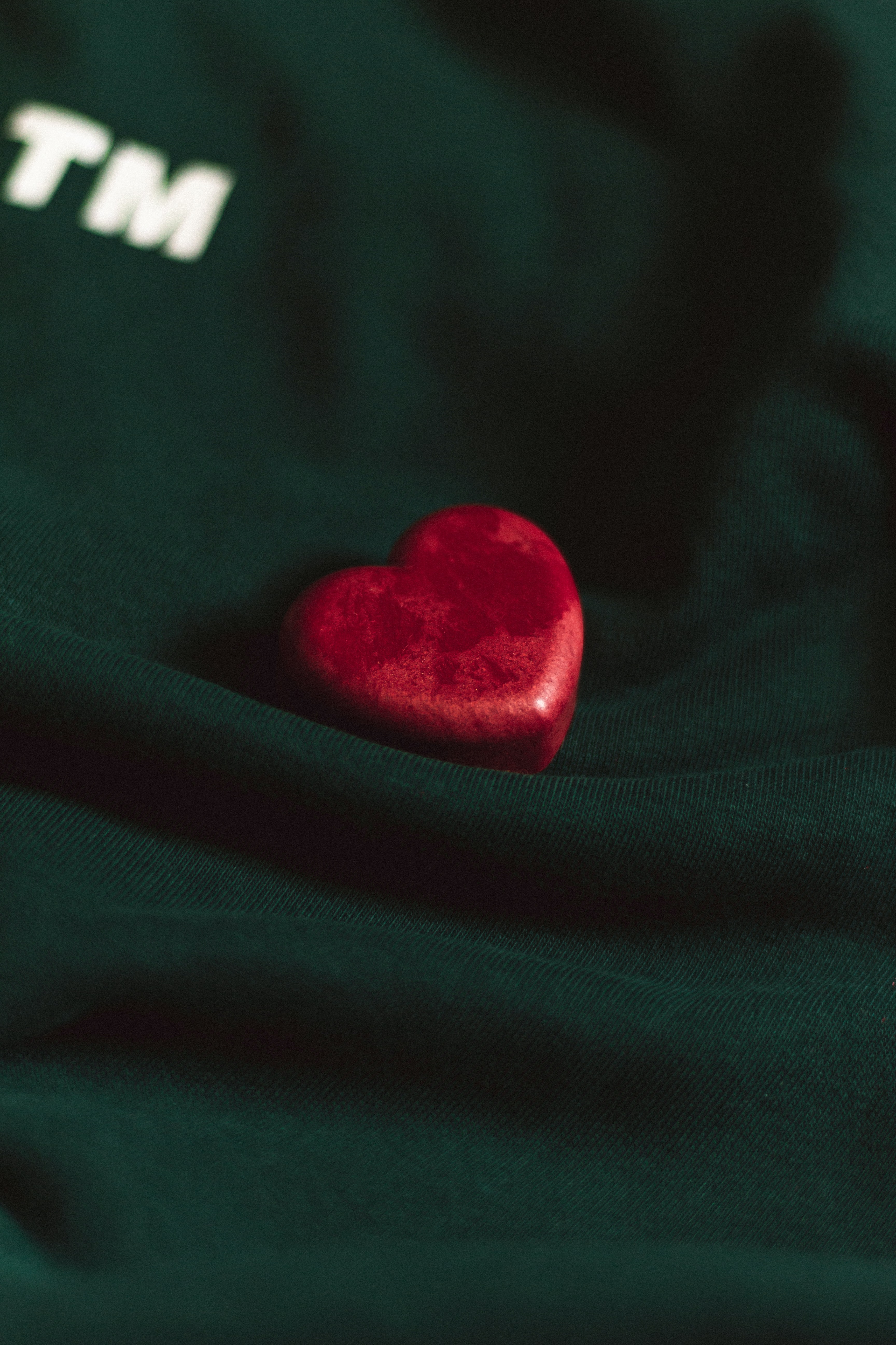 love, red, cloth, heart, folds, pleating, candy