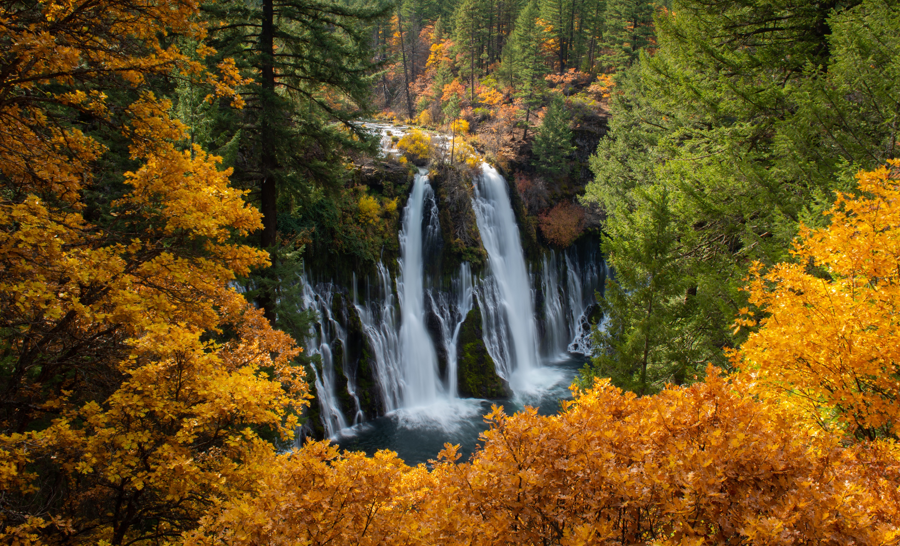 PCデスクトップに秋, 滝, 地球, カリフォルニア画像を無料でダウンロード