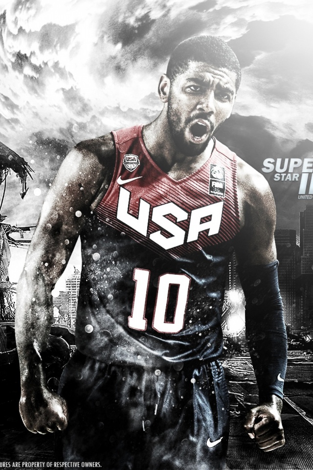 Download mobile wallpaper Sports, Basketball, Black & White, Kyrie Irving for free.