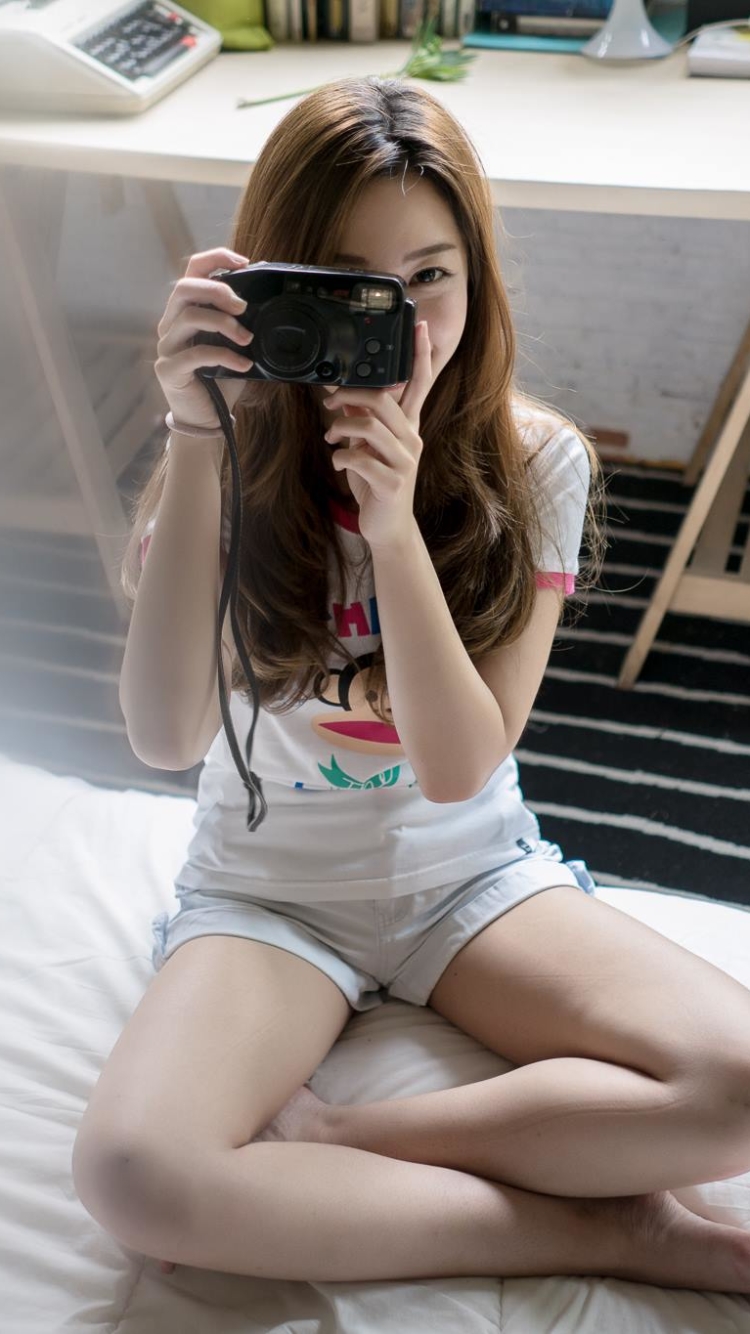 Handy-Wallpaper Kamera, Frauen, Asiatinnen kostenlos herunterladen.