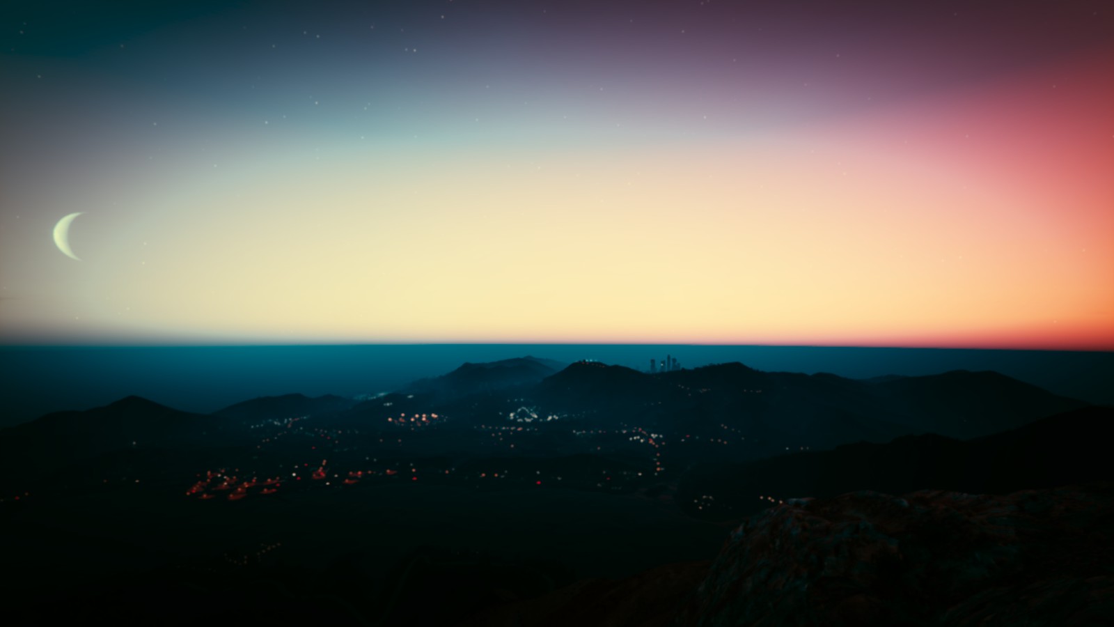 Handy-Wallpaper Mond, Nacht, Himmel, Computerspiele, Grand Theft Auto V kostenlos herunterladen.