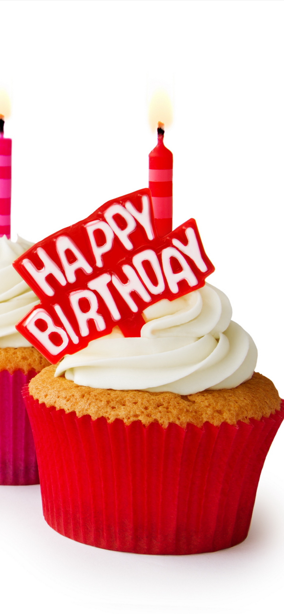 Handy-Wallpaper Feiertage, Bunt, Kerze, Cupcake, Geburtstag, Alles Gute Zum Geburtstag kostenlos herunterladen.