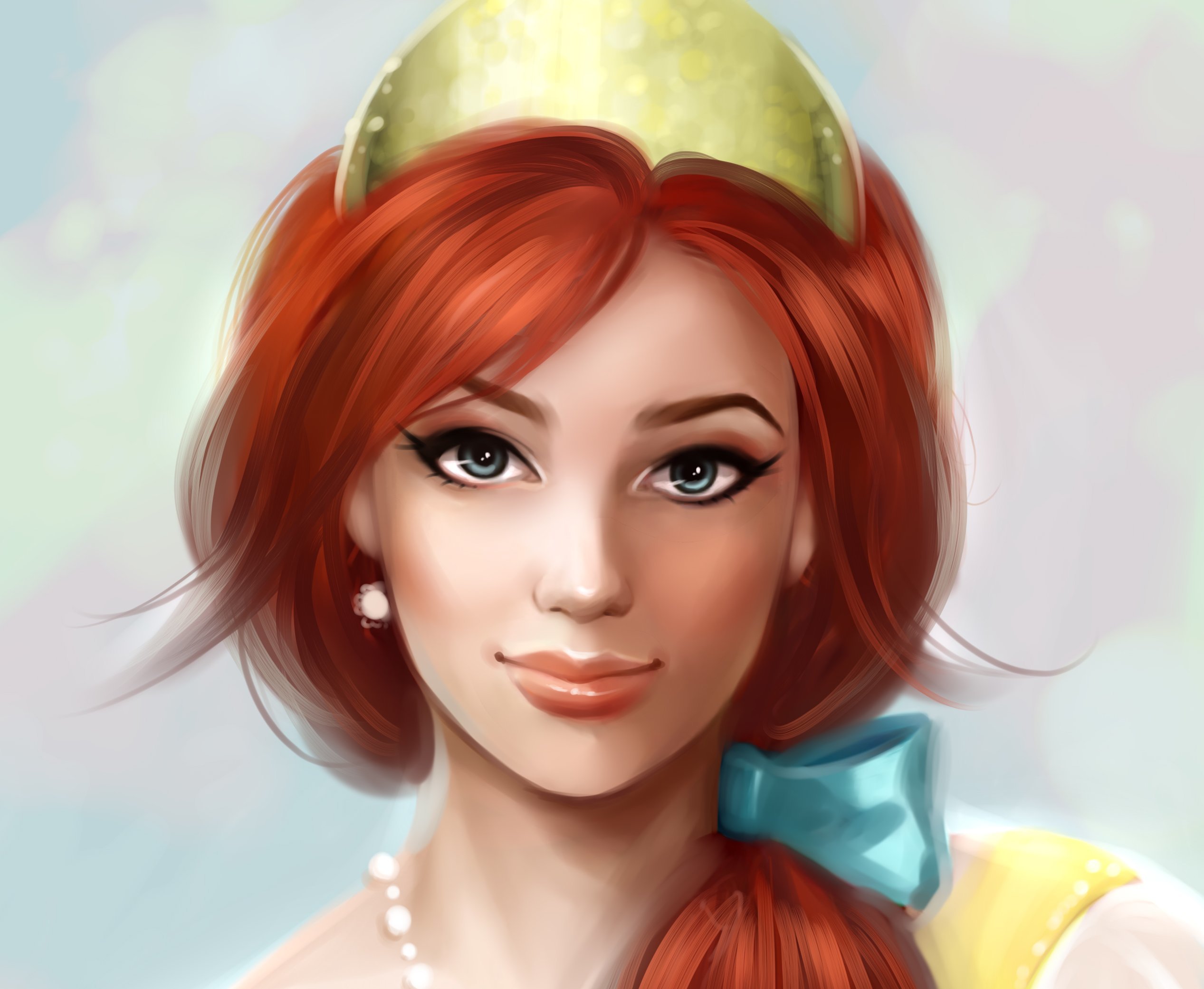 Download mobile wallpaper Fantasy, Redhead, Face, Women for free.
