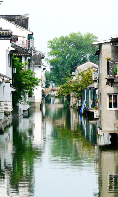 Download mobile wallpaper Cities, China, Man Made, Canal, Suzhou for free.
