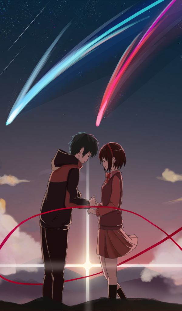 Download mobile wallpaper Anime, Your Name, Kimi No Na Wa, Mitsuha Miyamizu, Taki Tachibana for free.