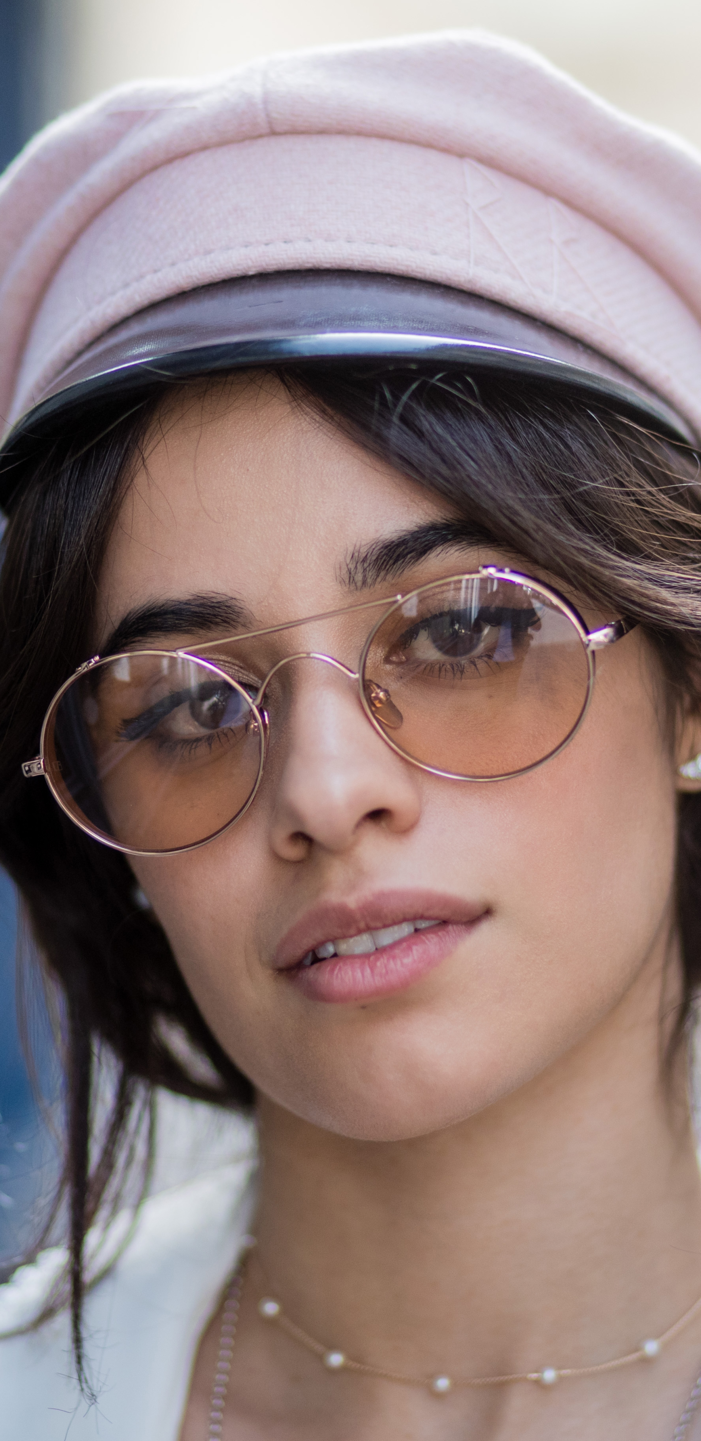 Download mobile wallpaper Music, Singer, Glasses, Hat, Brunette, Brown Eyes, Latina, Camila Cabello for free.