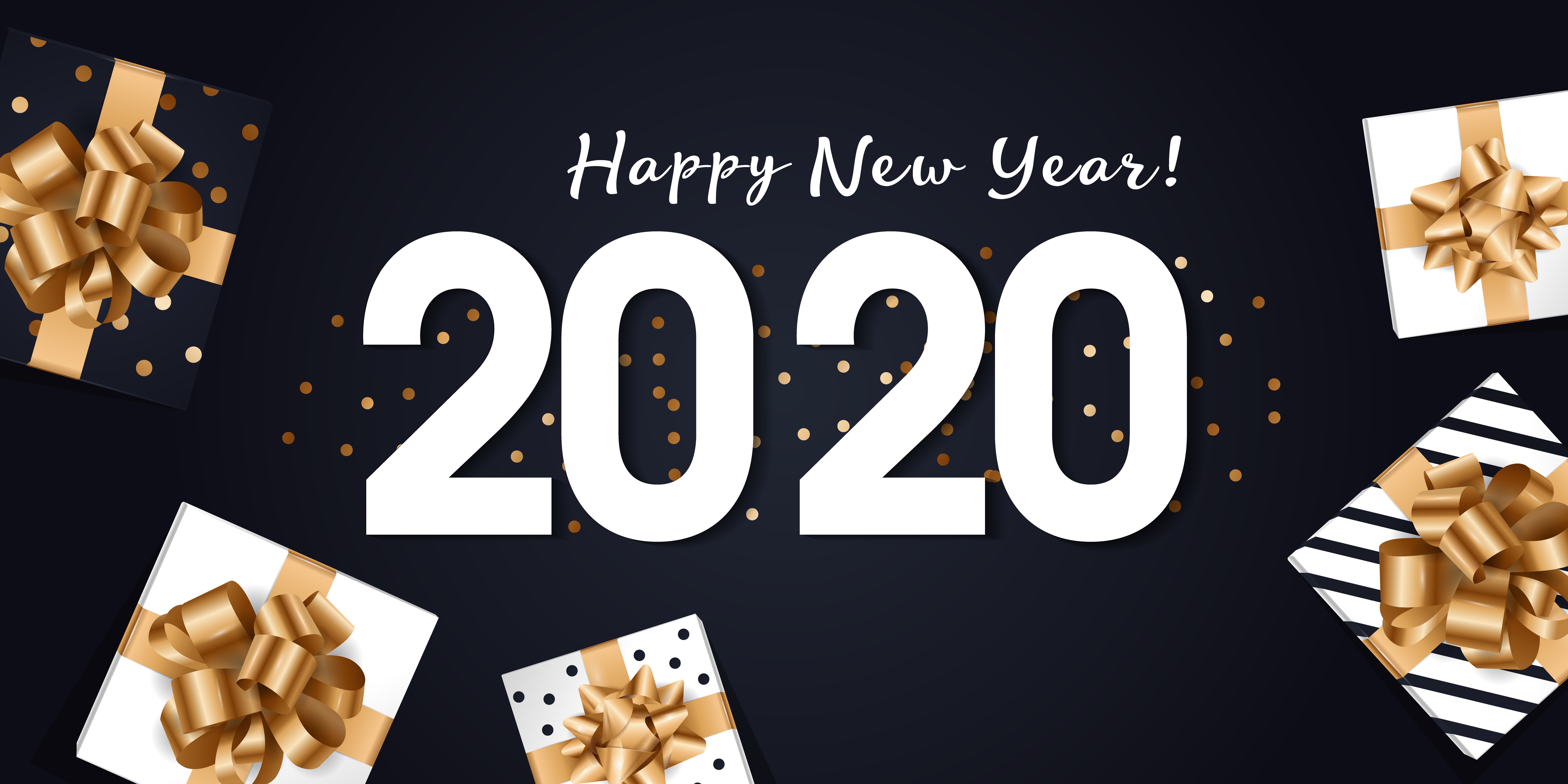 Handy-Wallpaper Feiertage, Neujahr, Geschenk, Frohes Neues Jahr, Neujahr 2020 kostenlos herunterladen.