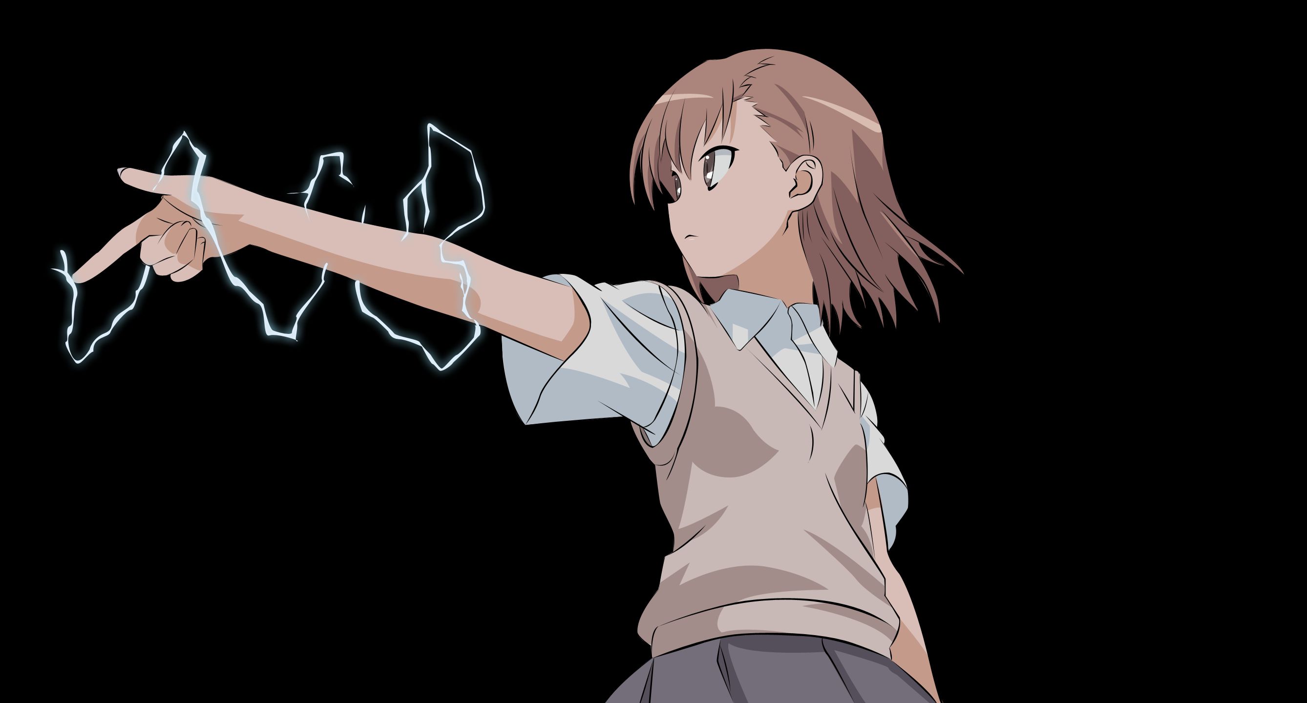 Download mobile wallpaper Anime, School Uniform, Brown Eyes, Brown Hair, Short Hair, Mikoto Misaka, A Certain Magical Index for free.