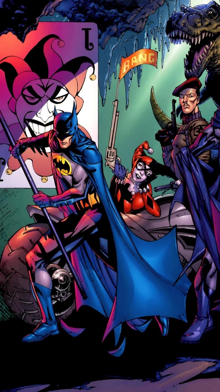 Descarga gratuita de fondo de pantalla para móvil de Historietas, Harley Quinn, Hombre Murciélago, Batman: Battle For The Cowl.