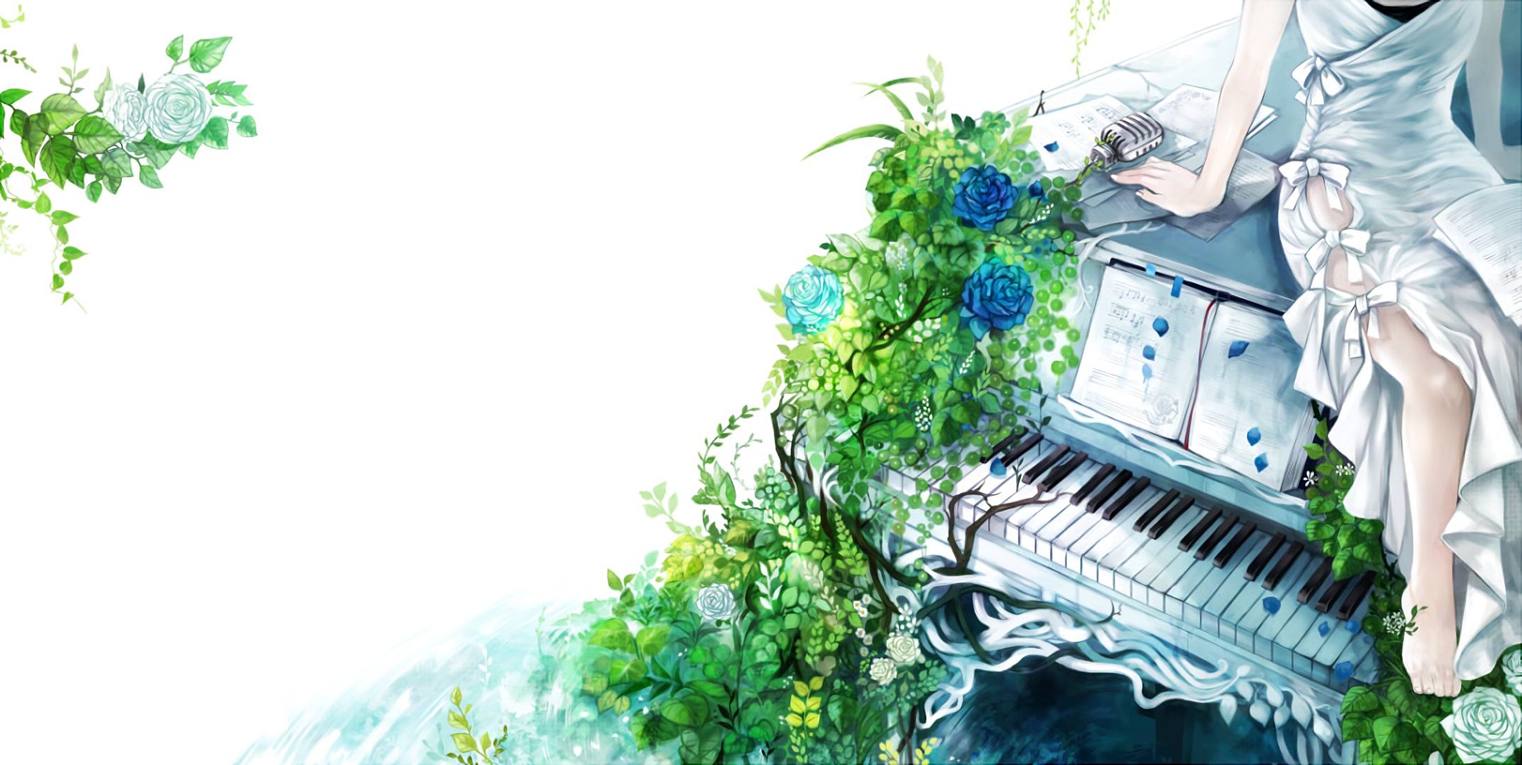 Free download wallpaper Music, Anime, Piano on your PC desktop