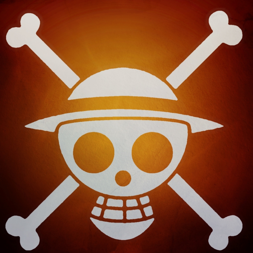 無料モバイル壁紙頭蓋骨, アニメ, オレンジ色）, ワンピース, 海賊旗をダウンロードします。
