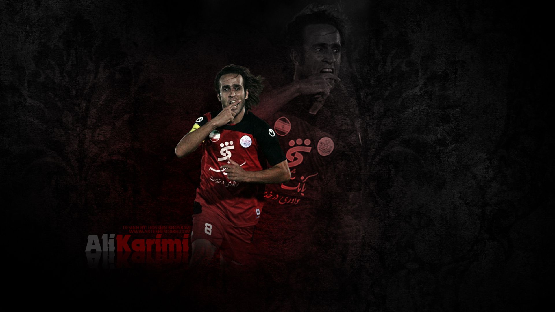 Download mobile wallpaper Sports, Soccer, Persepolis F C, Ali Karimi for free.