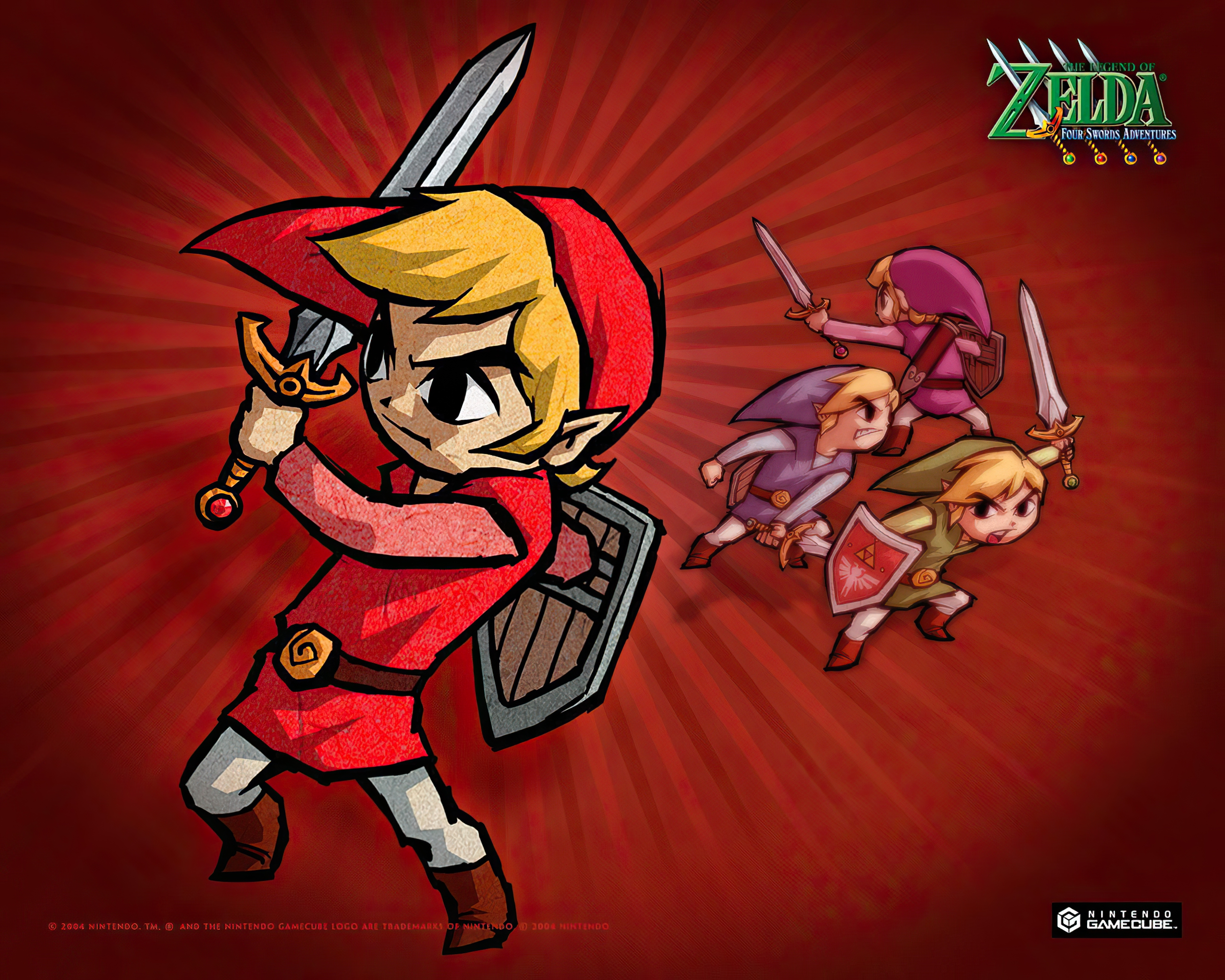 Laden Sie The Legend Of Zelda: Four Swords Adventures HD-Desktop-Hintergründe herunter