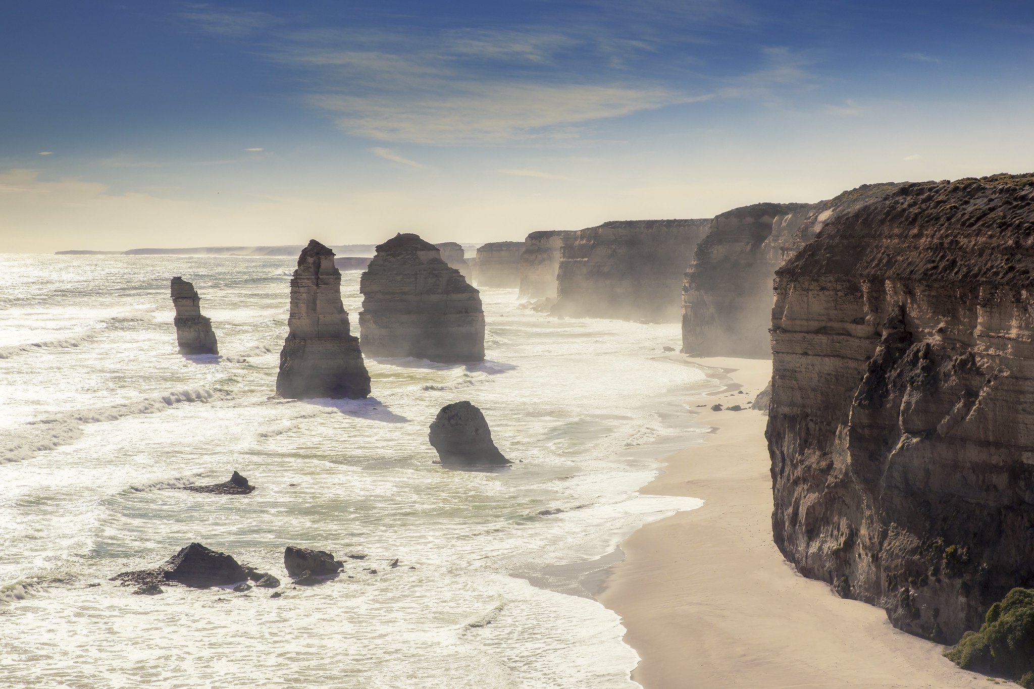 Free download wallpaper Nature, Beach, Coast, Earth, Cliff, The Twelve Apostles on your PC desktop