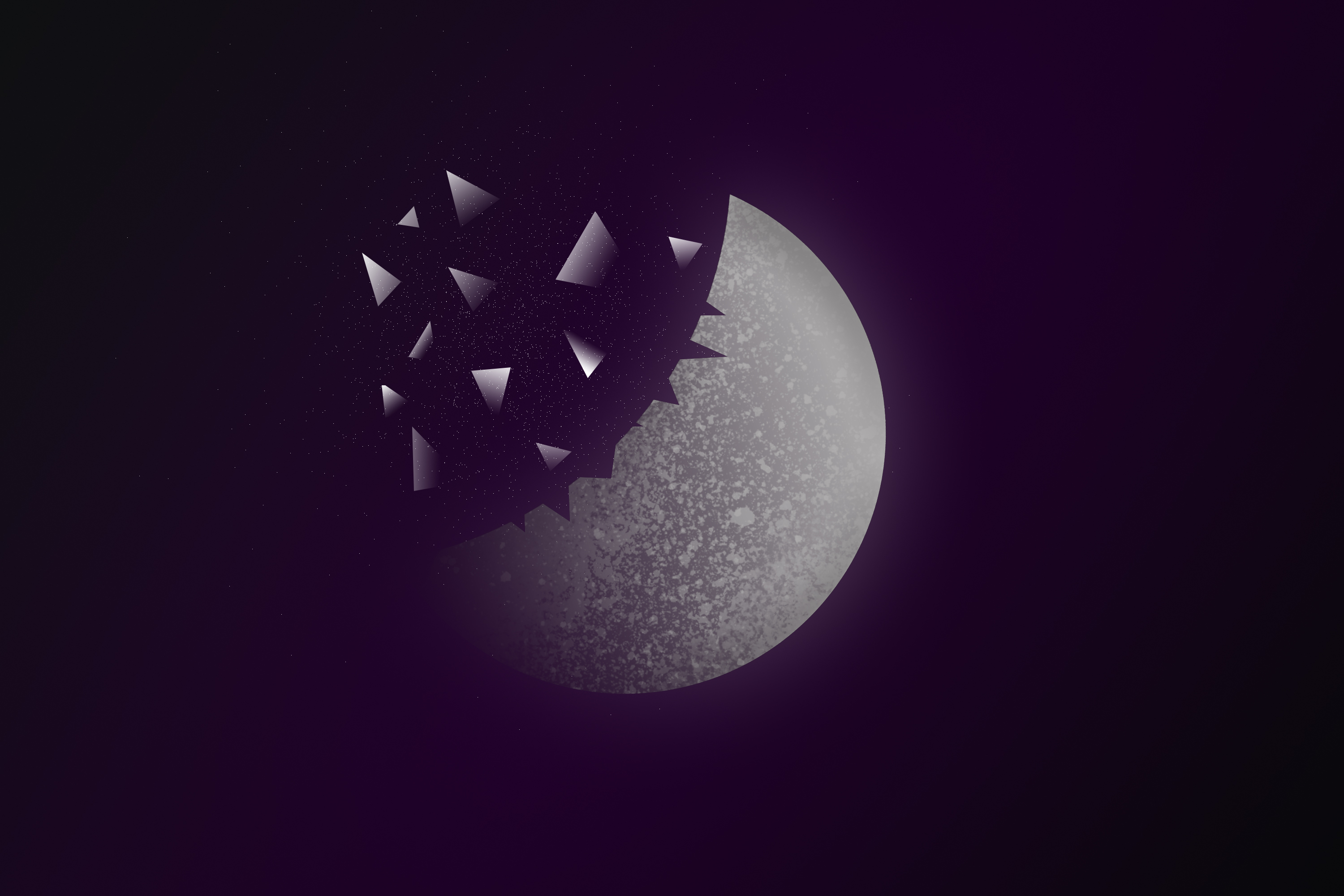 Free download wallpaper Moon, Space, Artistic on your PC desktop