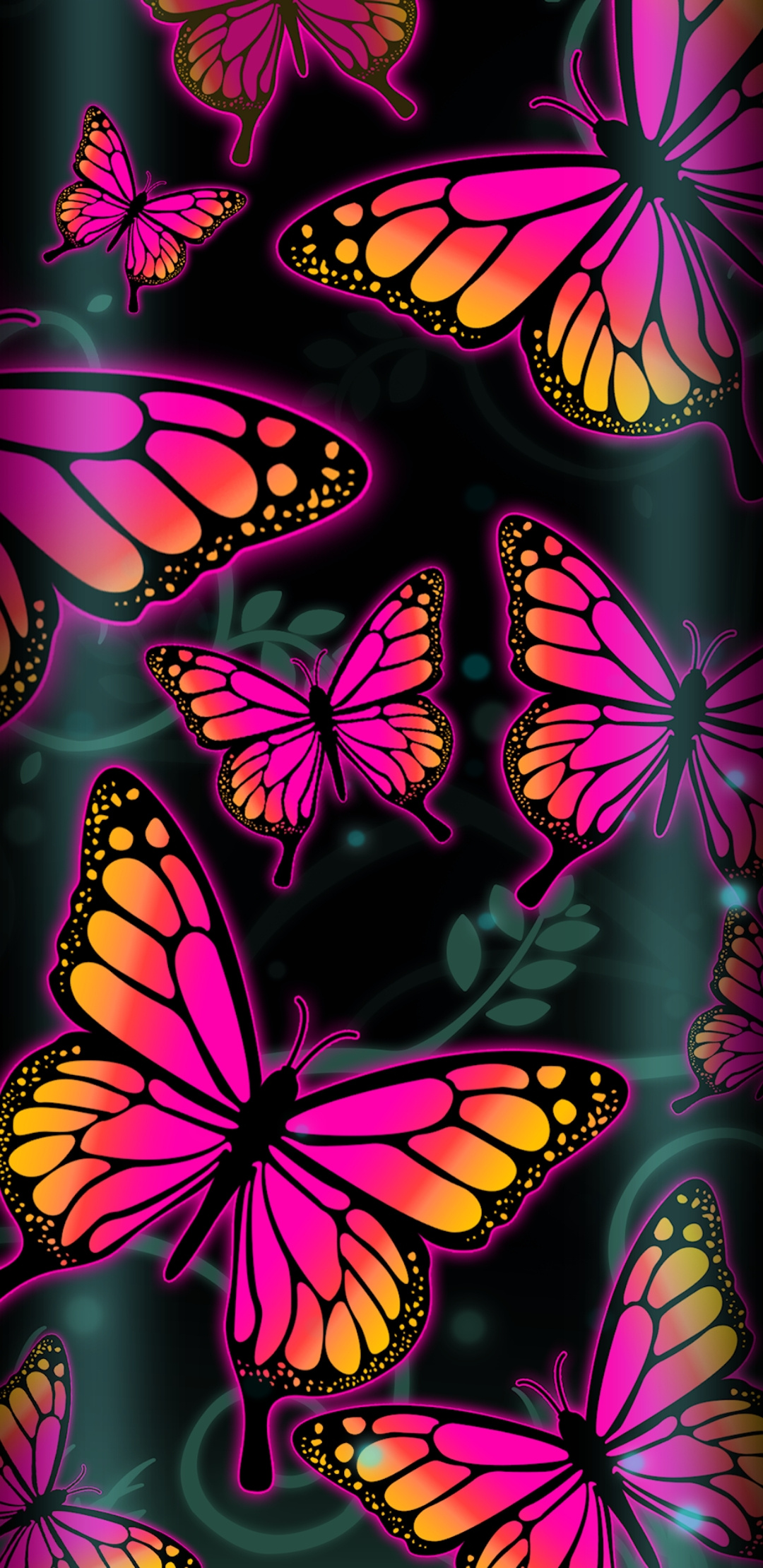無料モバイル壁紙蝶, カラフル, 芸術的をダウンロードします。
