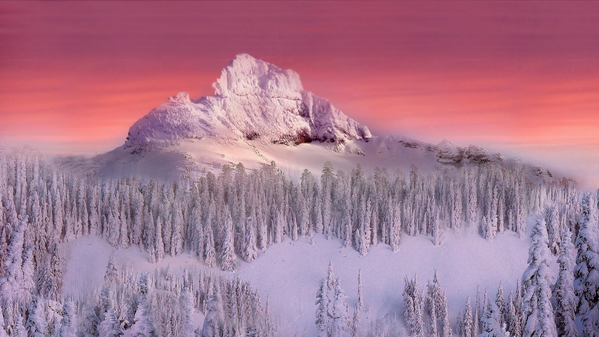 Скачать обои бесплатно Горы, Зима, Пейзаж картинка на рабочий стол ПК