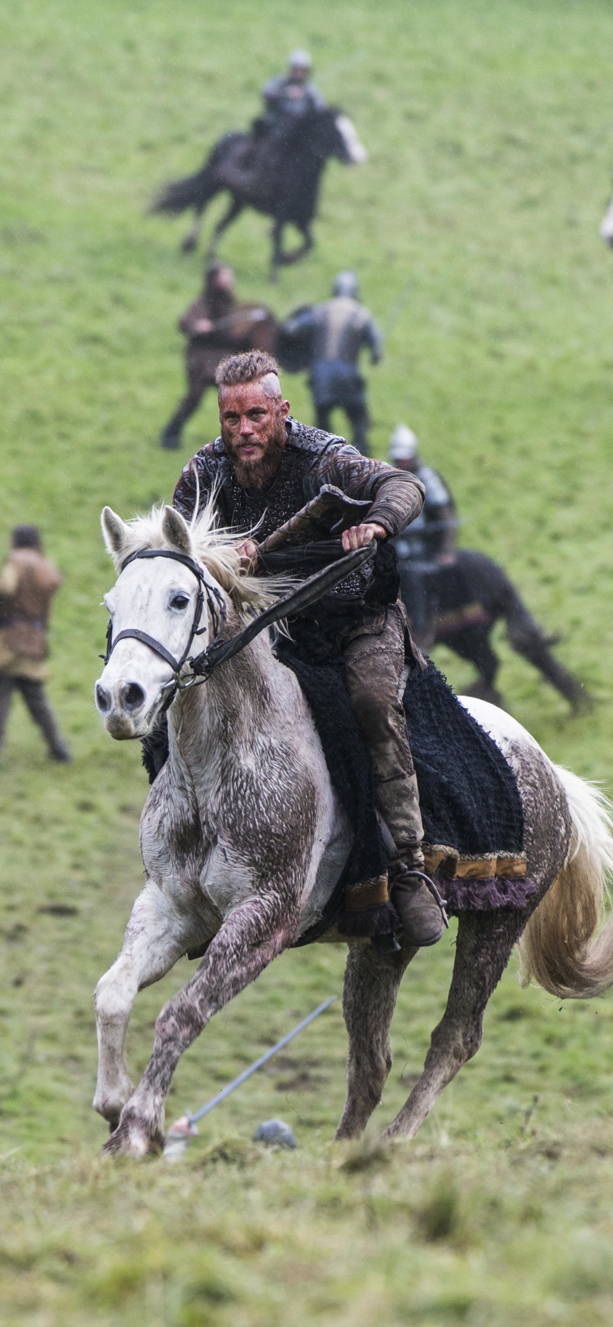 Epic Viking Battle Scene from Vikings TV Show - Phone Wallpaper