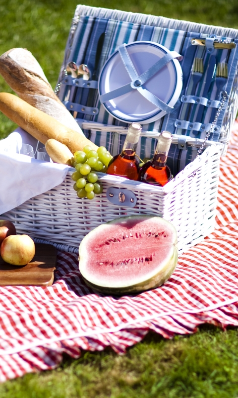 Handy-Wallpaper Picknick, Nahrungsmittel kostenlos herunterladen.