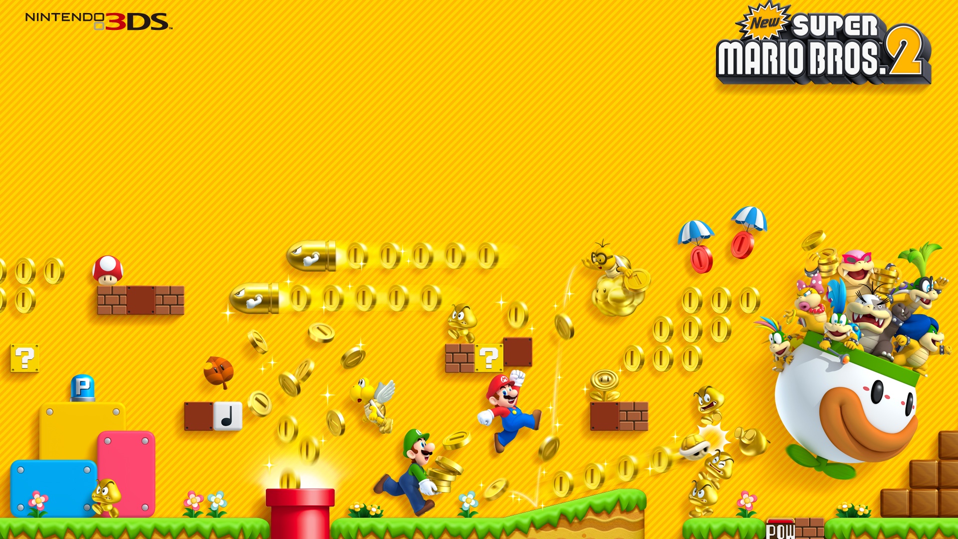 Скачать обои бесплатно Видеоигры, Марио, Новые Super Mario Bros 2 картинка на рабочий стол ПК