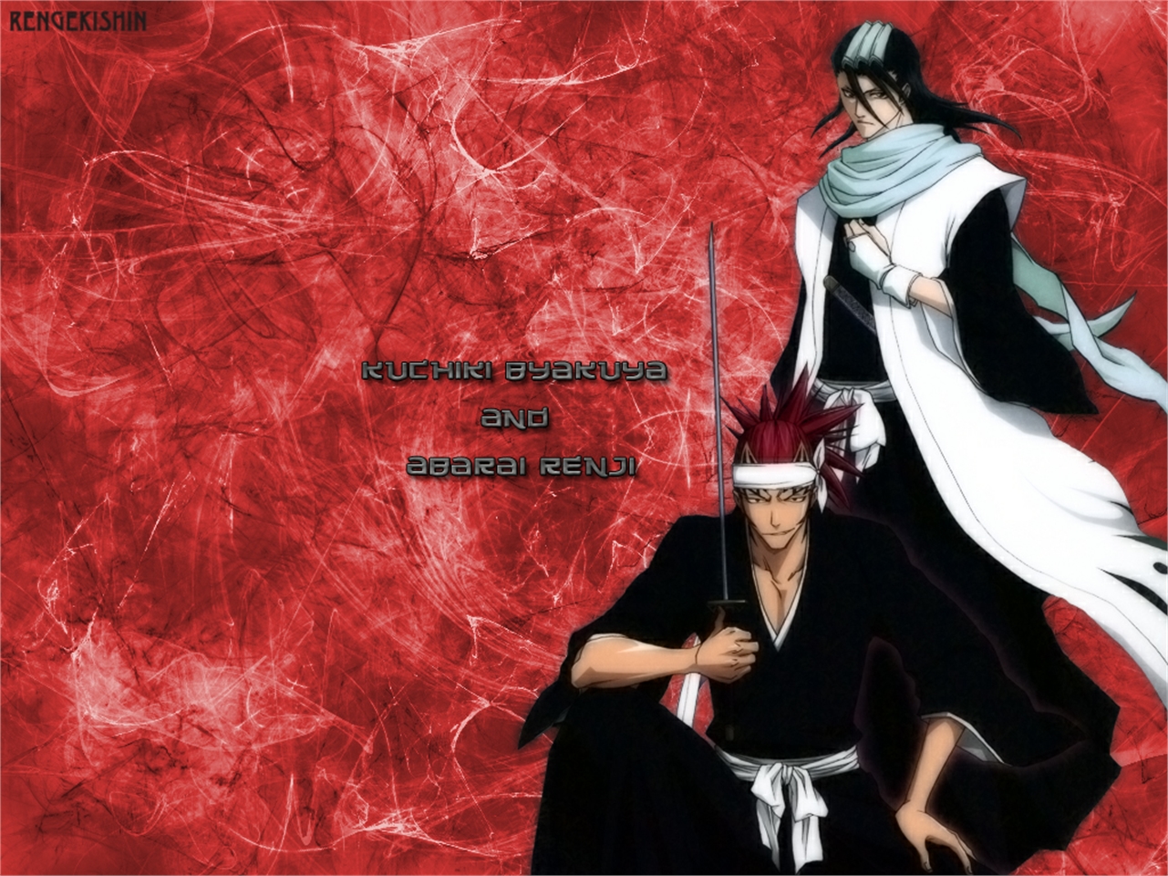 Téléchargez gratuitement l'image Bleach, Animé, Renji Abaraï, Byakuya Kuchiki sur le bureau de votre PC