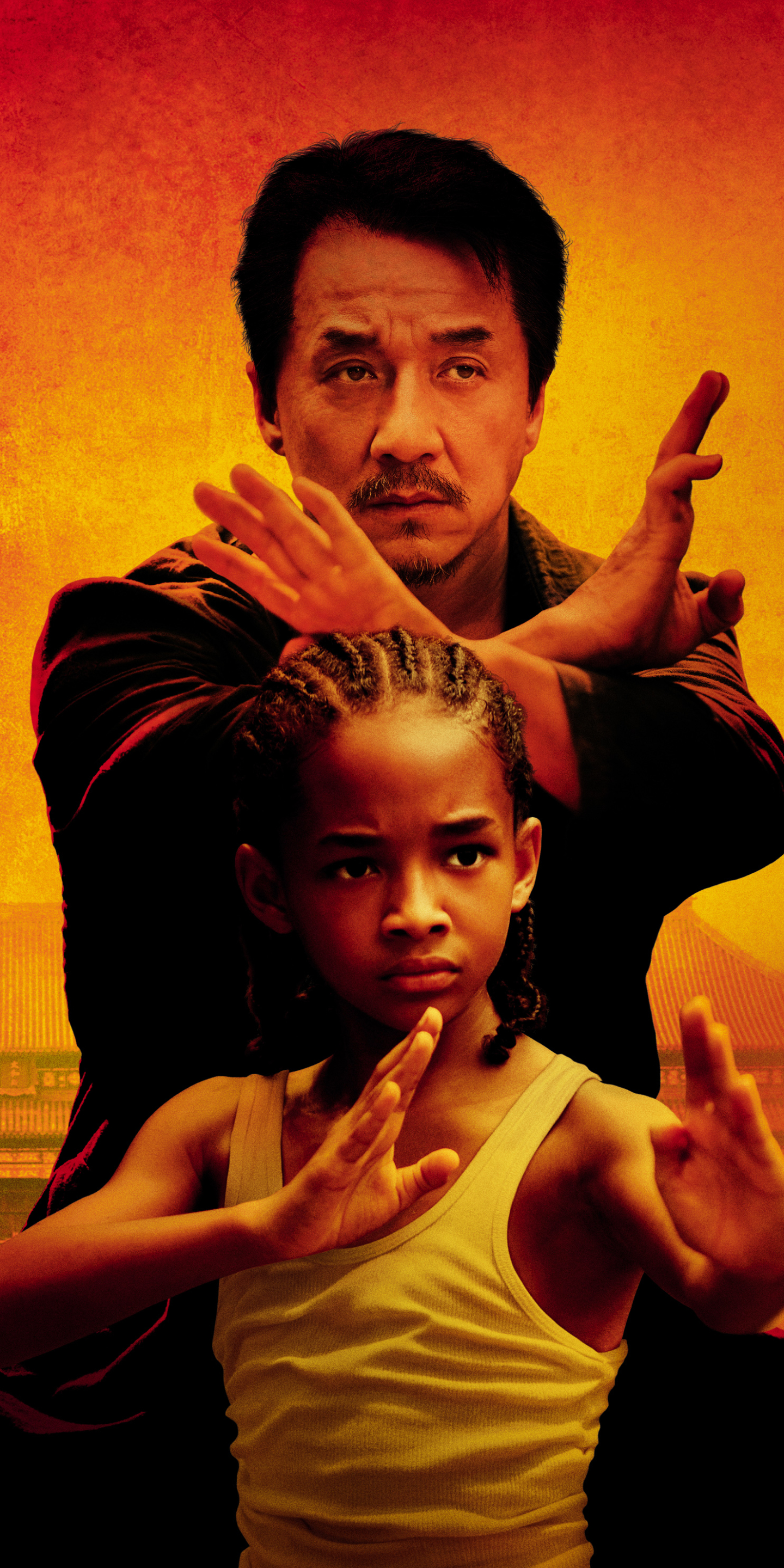 Handy-Wallpaper Filme, Jaden Smith, Das Karate Kid (2010), Jackie Chan kostenlos herunterladen.