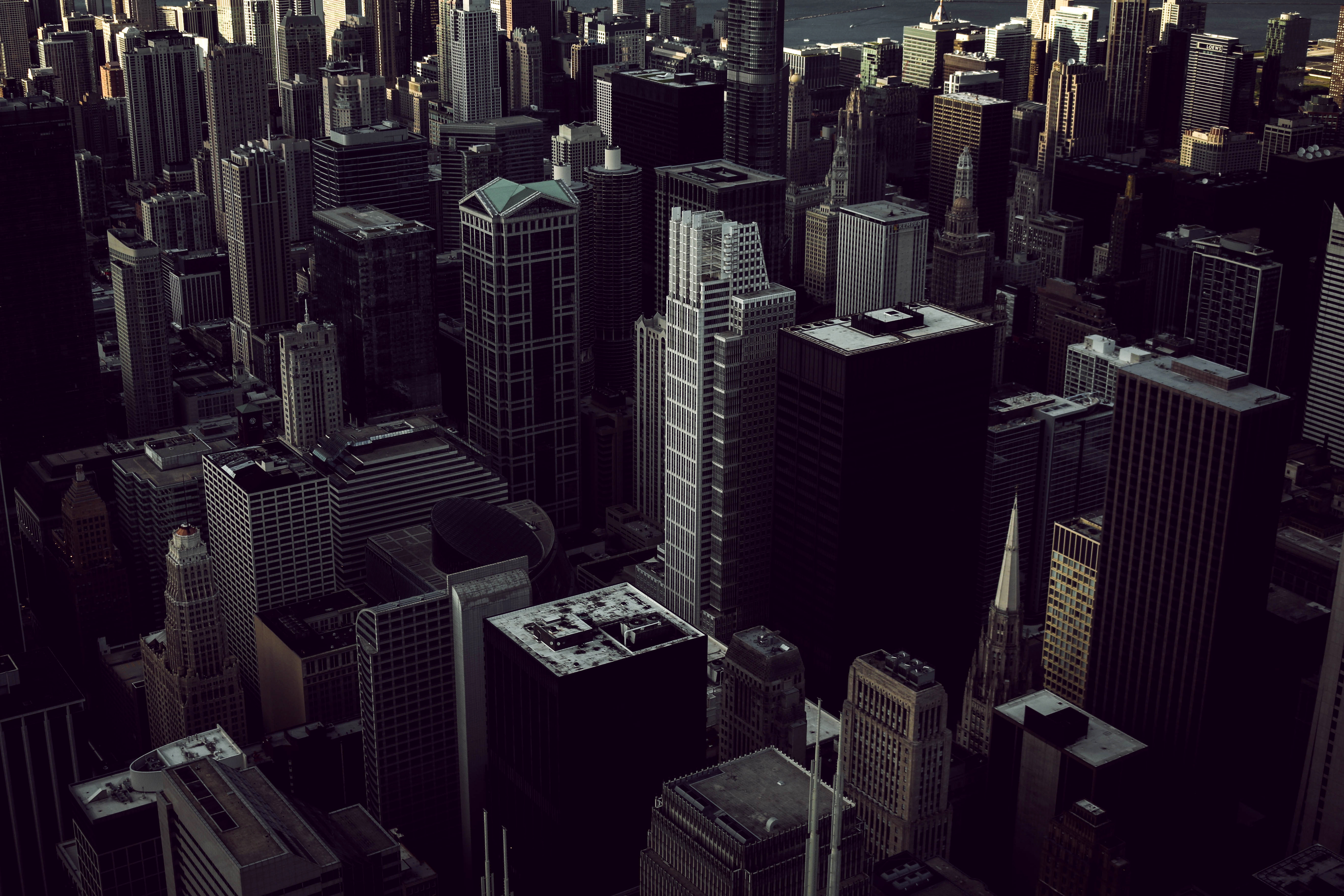 Descarga gratuita de fondo de pantalla para móvil de Rascacielos, Edificio, Vista Desde Arriba, Chicago, Ciudades, Ee Uu, Estados Unidos.