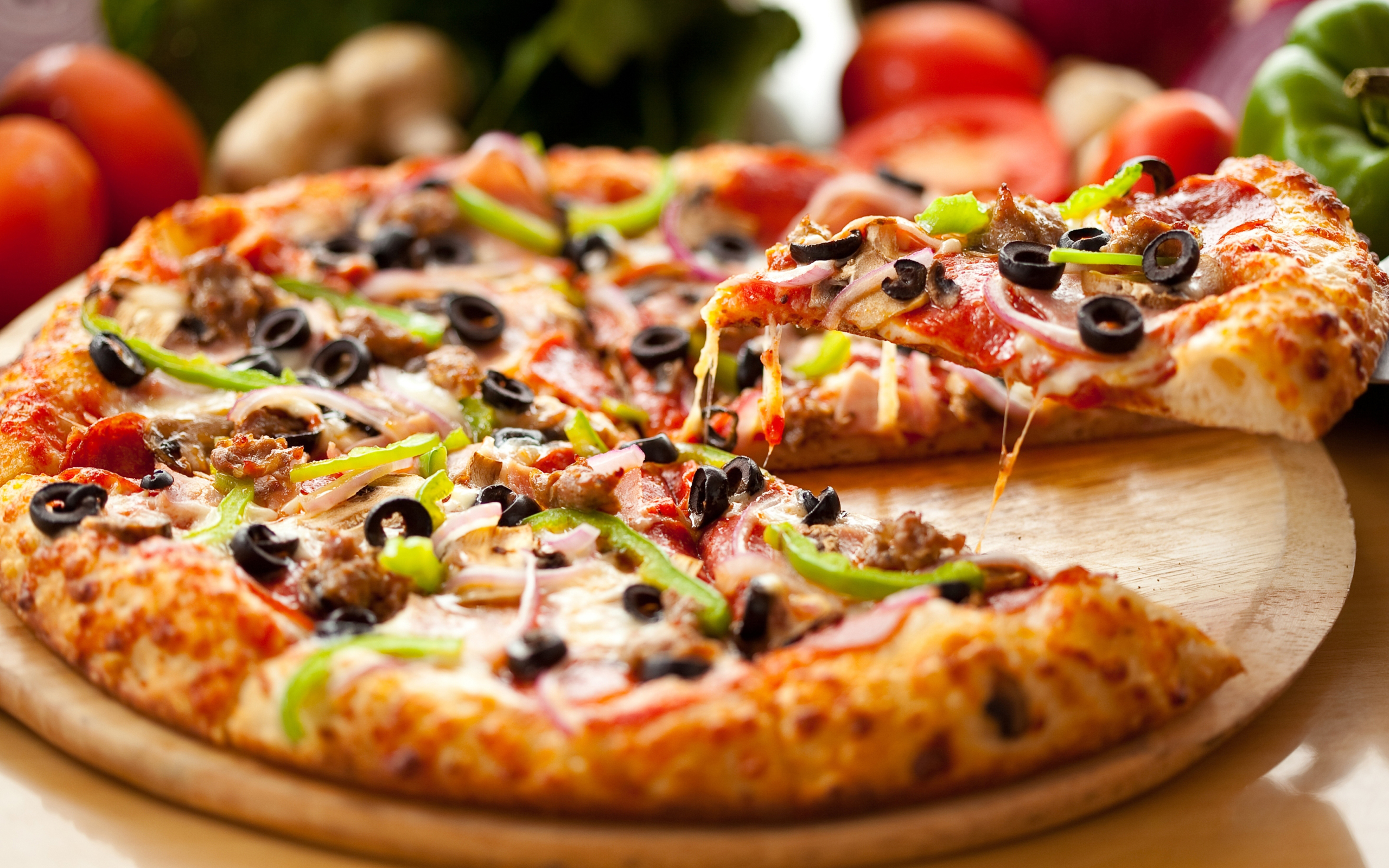 36715 скачать картинку пицца (pizza), еда, оранжевые - обои и заставки бесплатно
