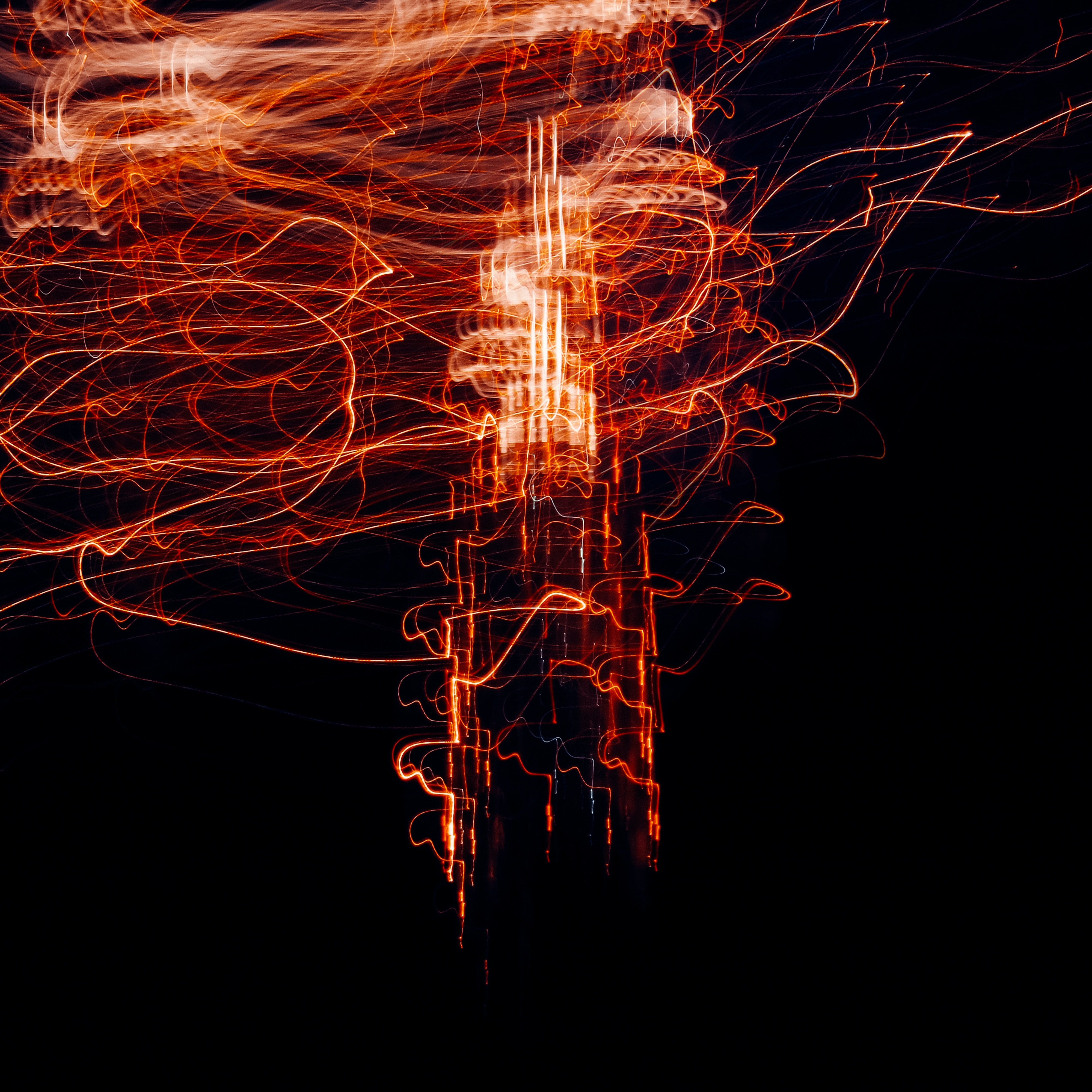 black, abstract, long exposure, glow