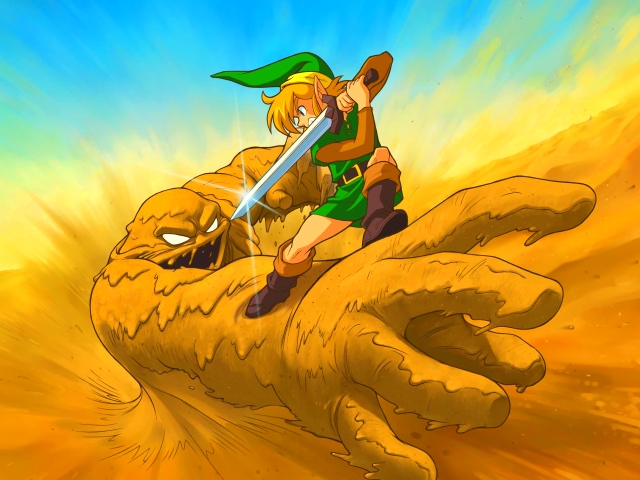 Download mobile wallpaper Sand, Fight, Link, Video Game, The Legend Of Zelda, Zelda, The Legend Of Zelda: A Link To The Past for free.