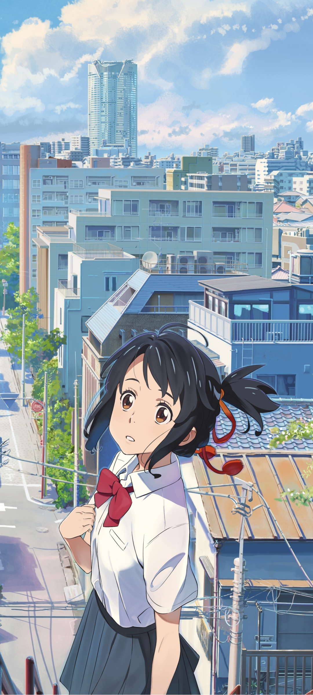 Descarga gratuita de fondo de pantalla para móvil de Animado, Kimi No Na Wa, Mitsuha Miyamizu.