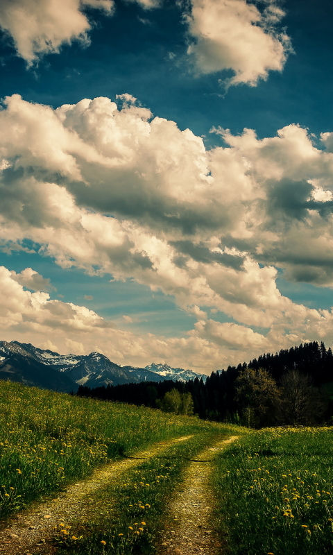 Handy-Wallpaper Landschaft, Pfad, Weg, Wolke, Erde/natur kostenlos herunterladen.